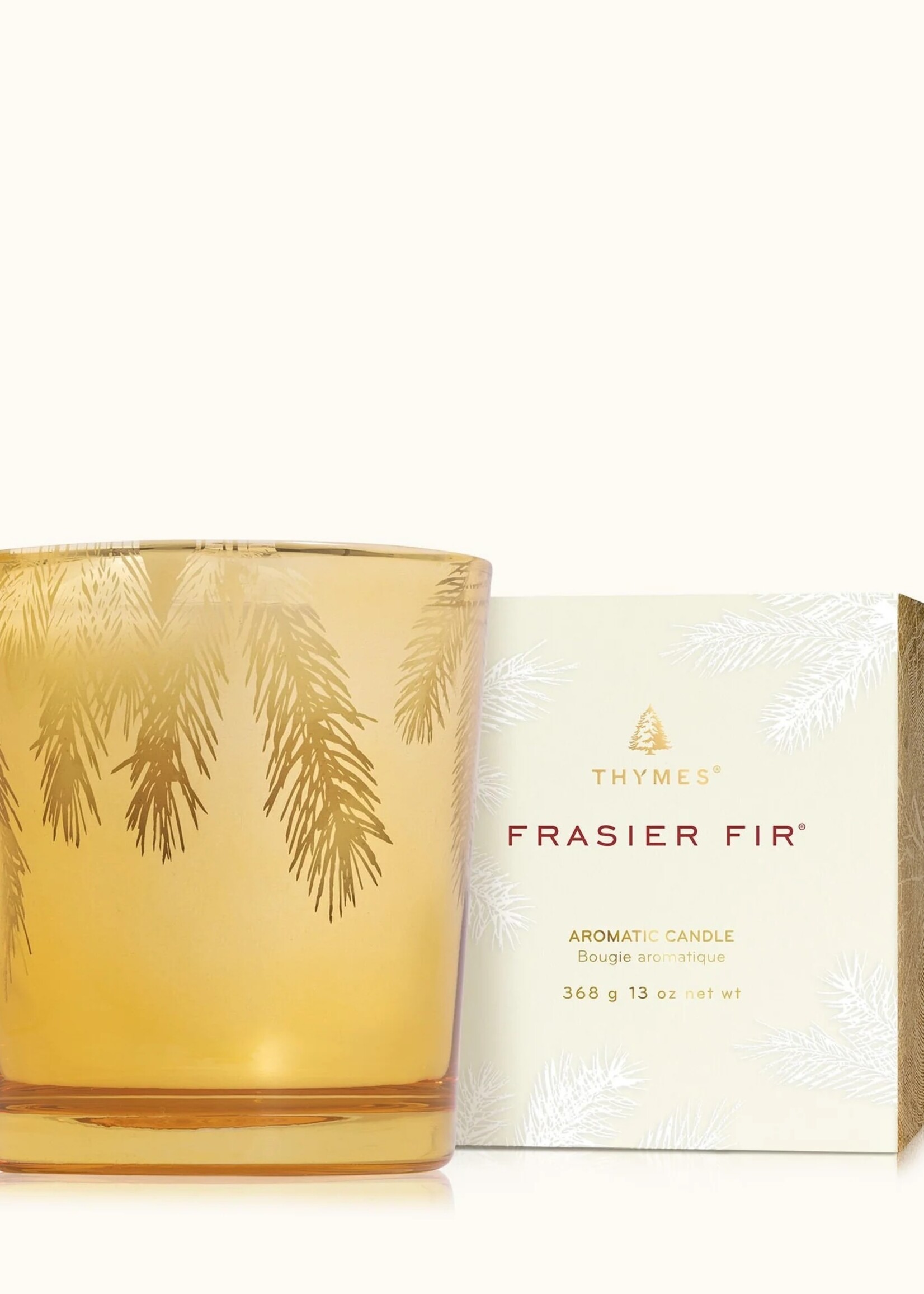 Thymes Frasier Fir Poured Candle, 13 oz Gold