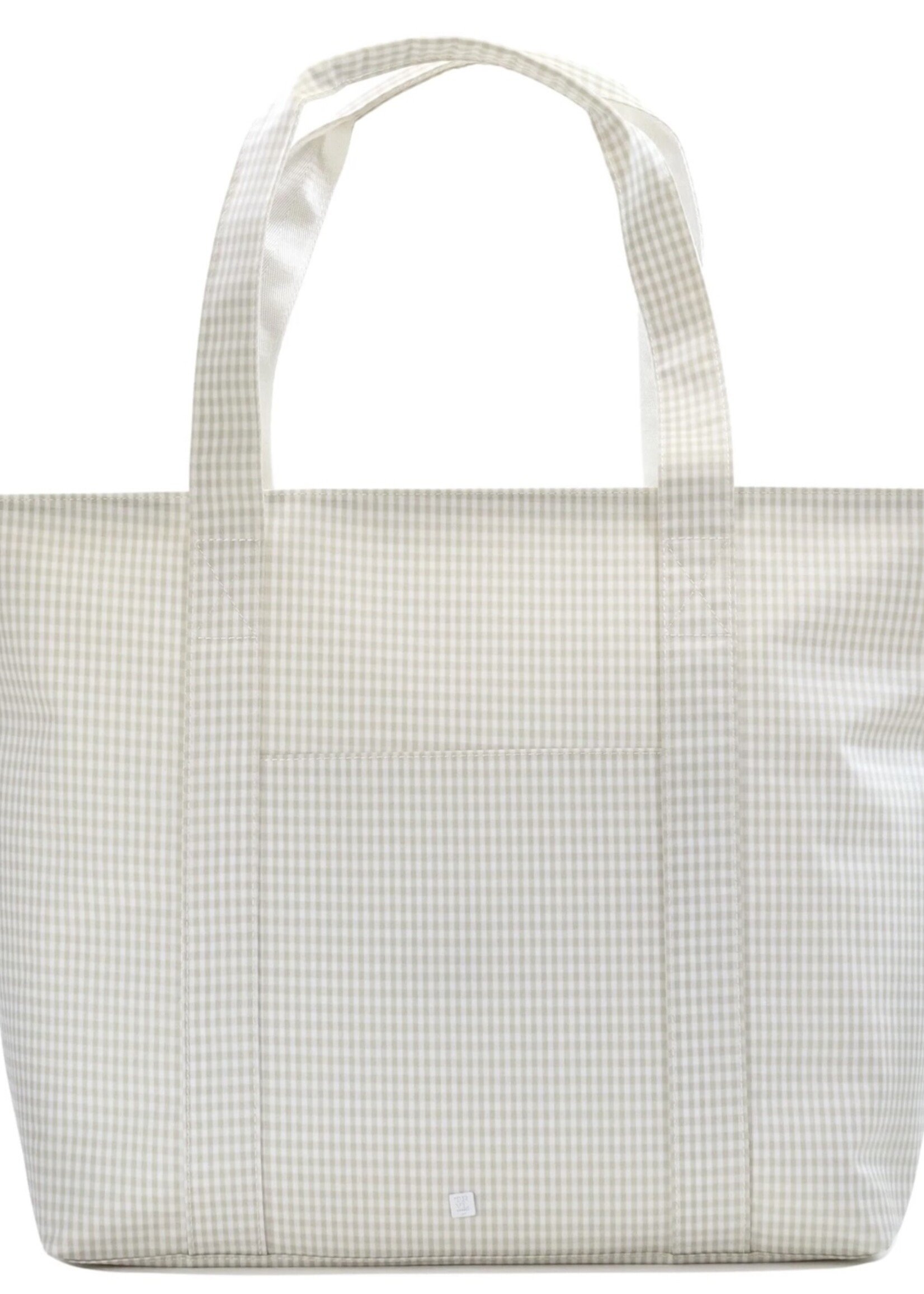 TRVL DESIGN Jumbo Tote - Gingham Pearl Grey