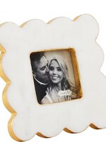 Mudpie Square Mini Scallop Gold Edge Frame