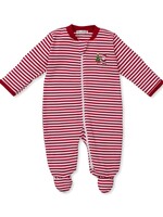 Kissy Kissy Christmas Capers Stripe Zip Footie