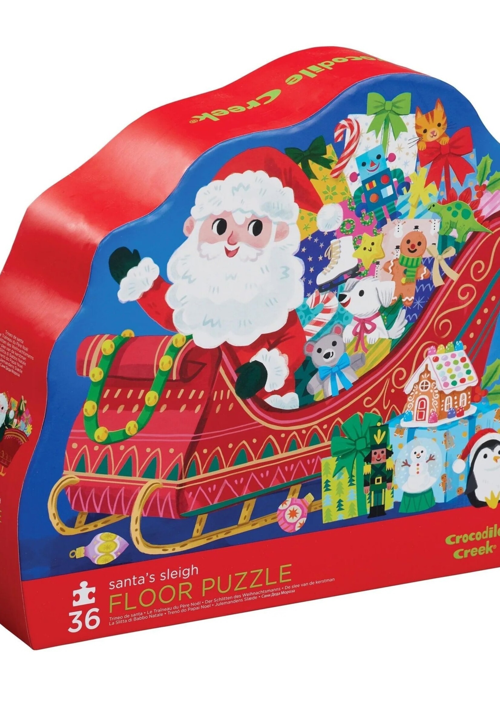 Crocodile Creek Santa's Sleigh 36 pc Floor Puzzle