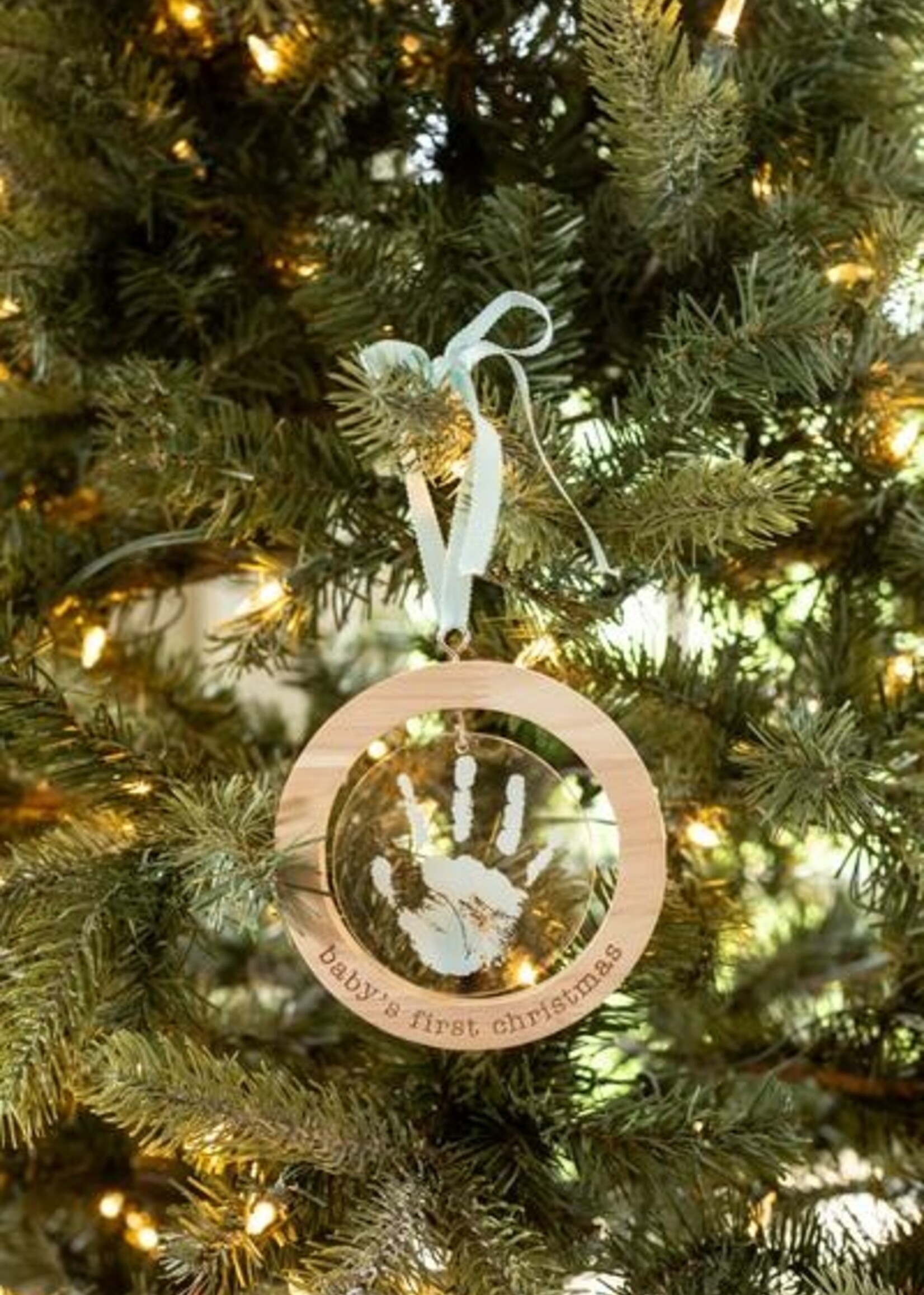 Mudpie Keepsake Handprint Ornament - Blue