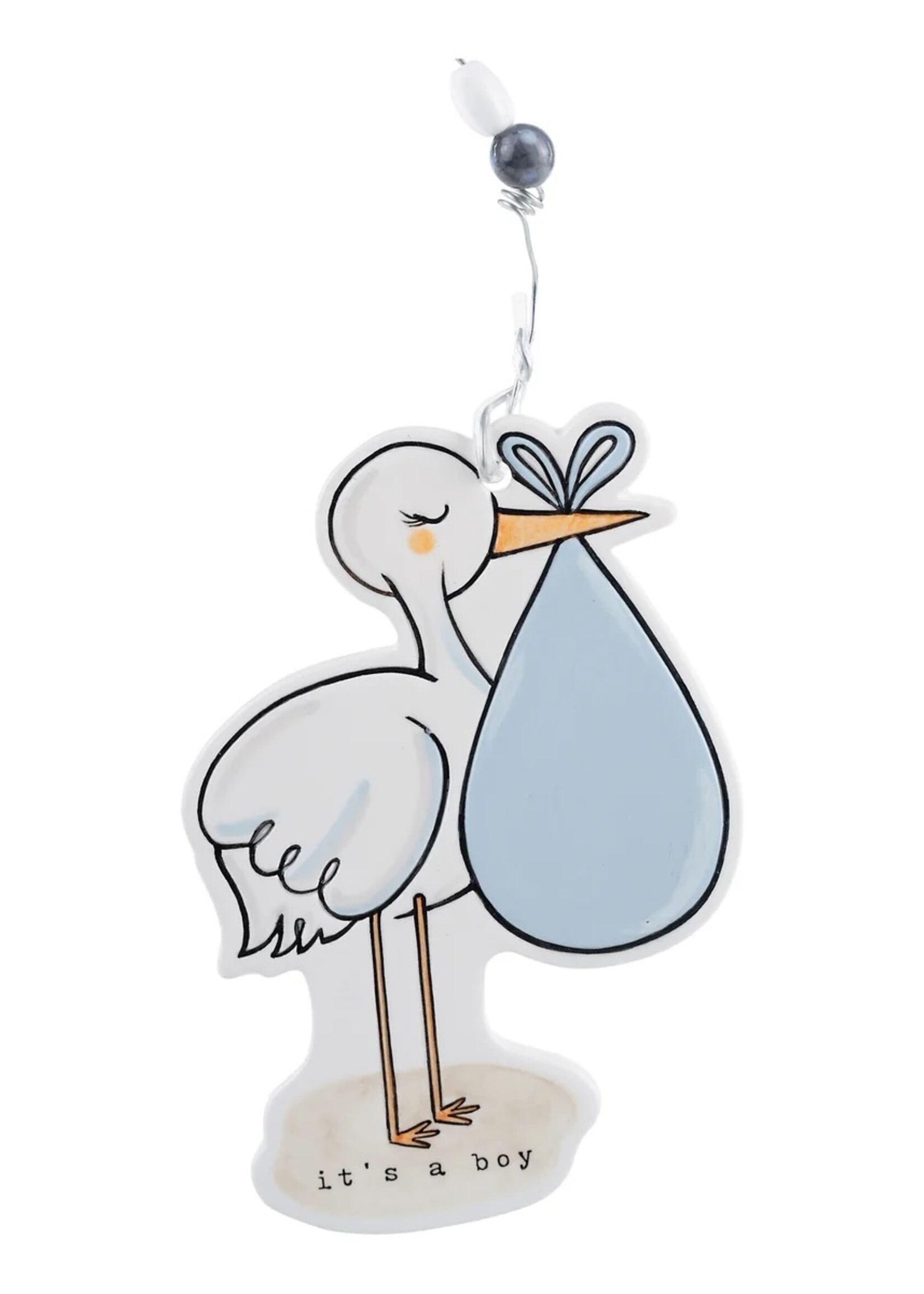 Glory Haus Personalized It's A Boy Stork Ornament