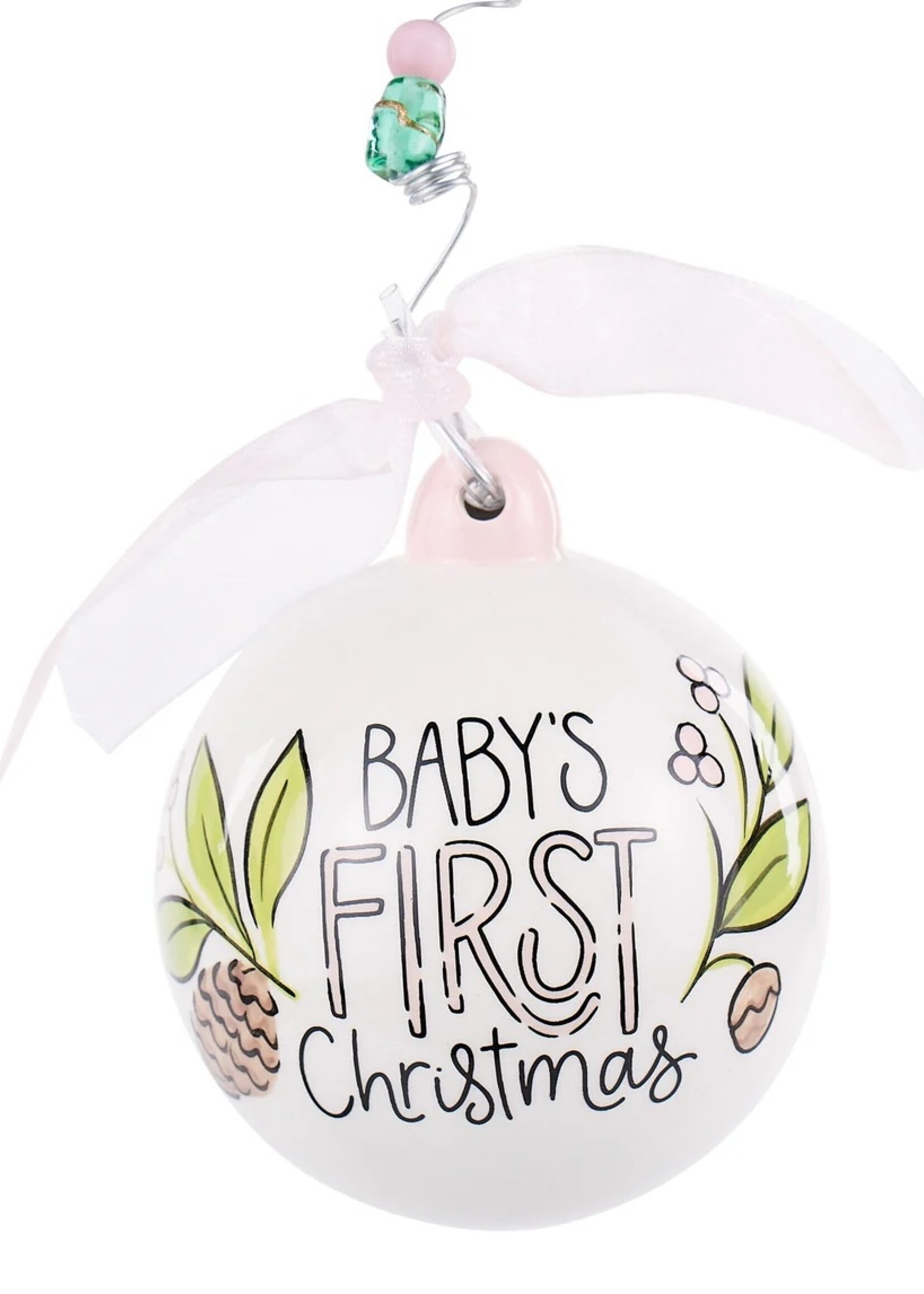 Glory Haus Personalized Baby Girl Deer 1st Christmas Ornament