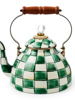 Mackenzie-Childs Emerald Check 3 Quart Tea Kettle