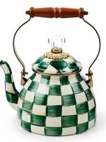 Mackenzie-Childs Emerald Check 2 Quart Tea Kettle