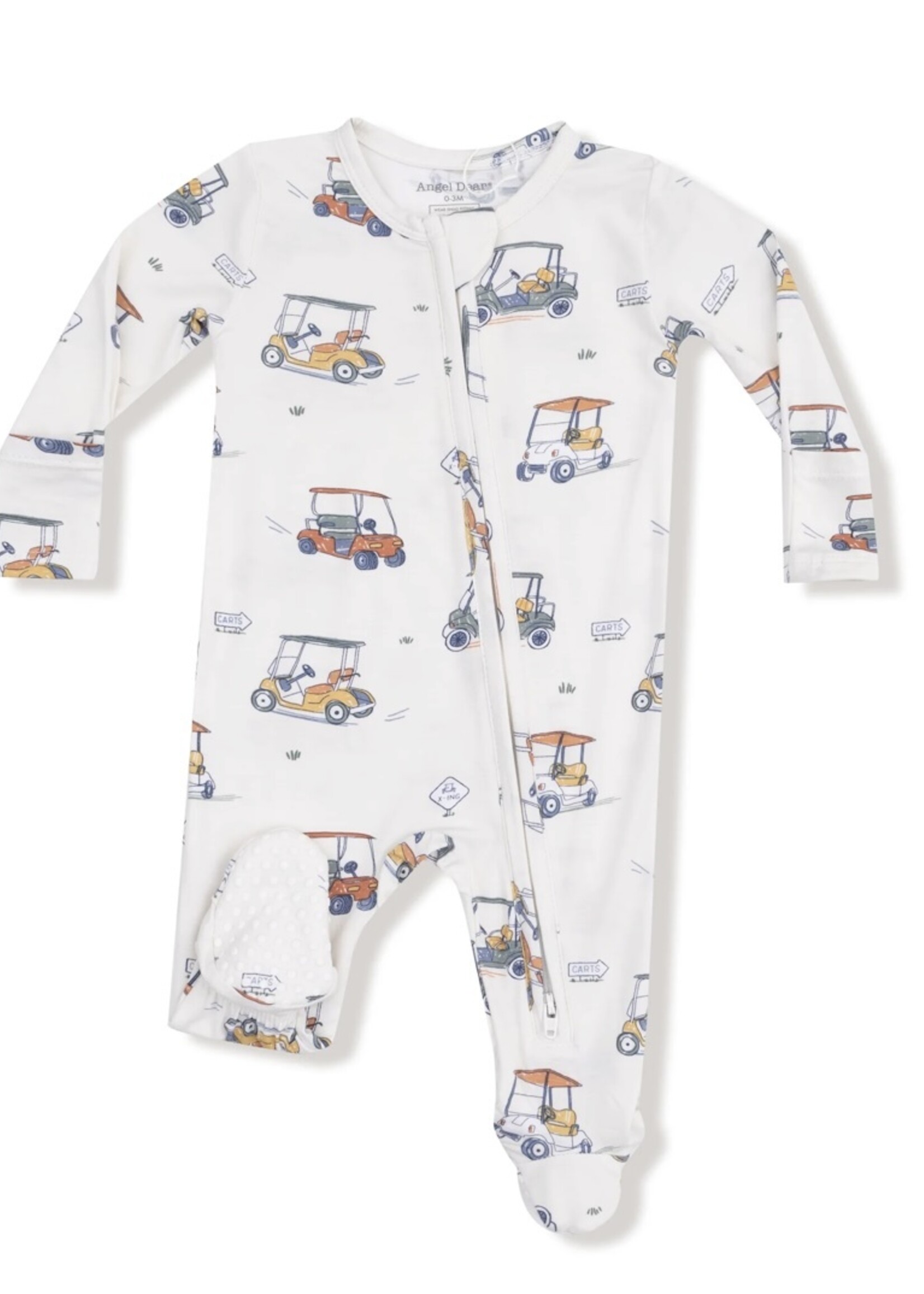 Angel Dear Zooming Golf Cars 2 Way Zipper Footie