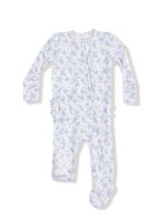 Angel Dear Romi Floral 2 Way Zipper Ruffle Footie