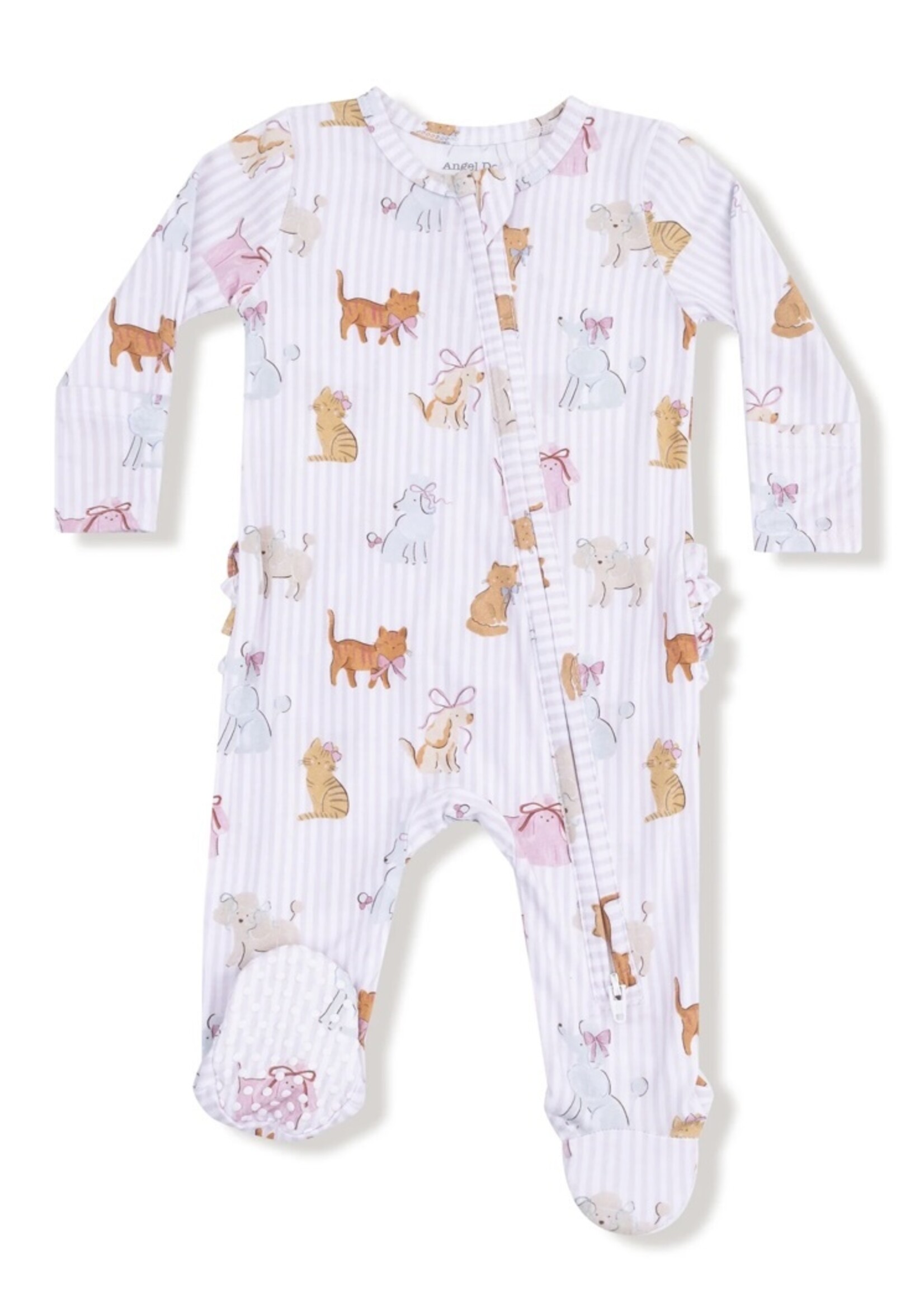 Angel Dear Fancy Pets  2 Way Ruffle Zipper Footie
