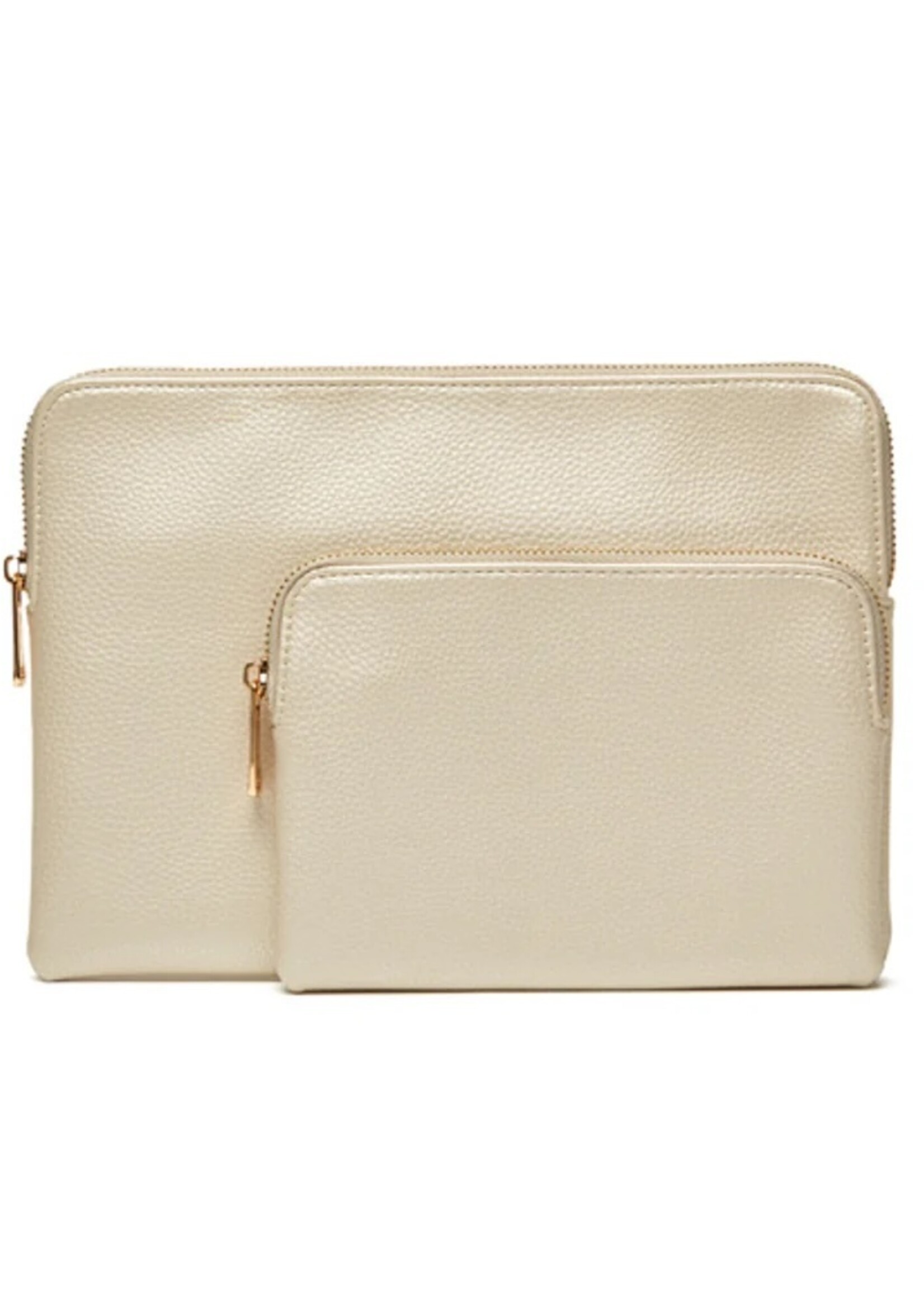 Brouk & Co Mia 2 Piece Pouch - Pearl White
