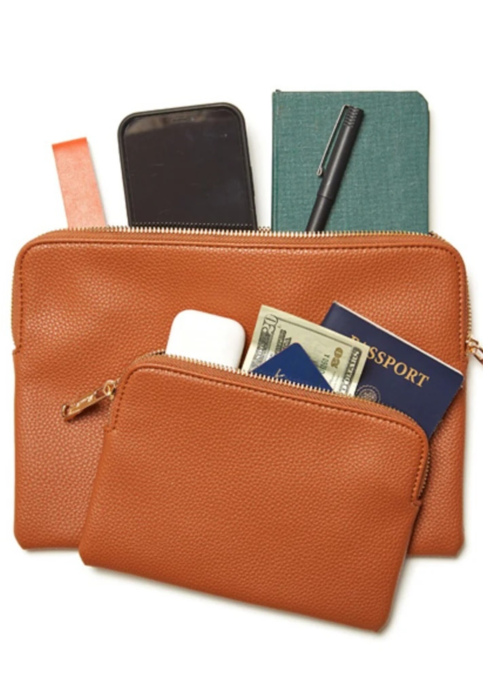 Brouk & Co Mia 2 Piece Pouch - Chestnut