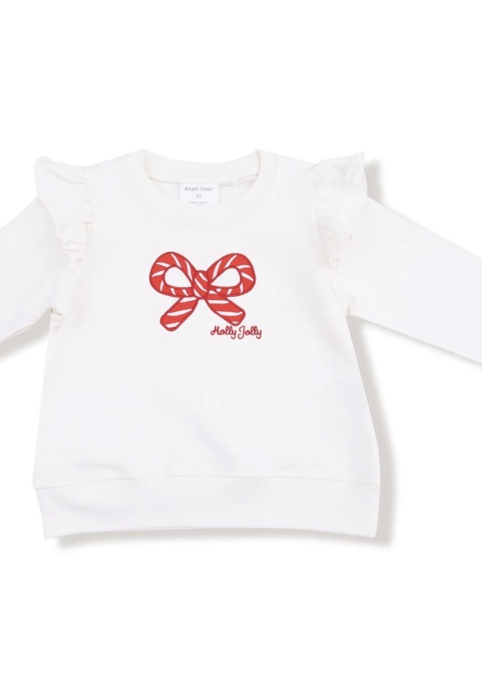Angel Dear Candy Canes Ruffle Sweatshirt