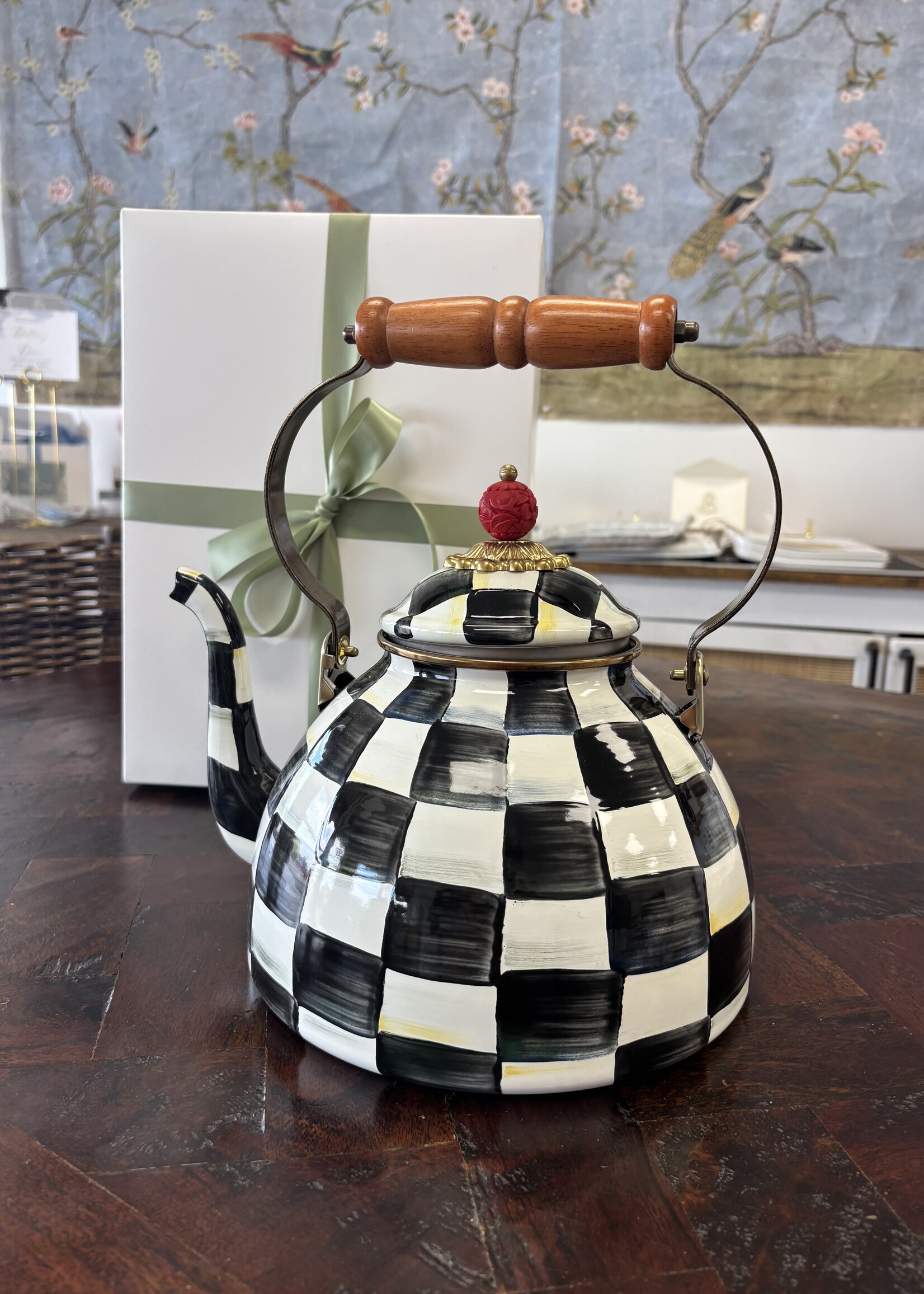 Mackenzie-Childs MacKenzie-Childs Courtly Check 3 Quart Tea Kettle