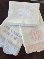 elleB Monogrammed Heirloom Quilt