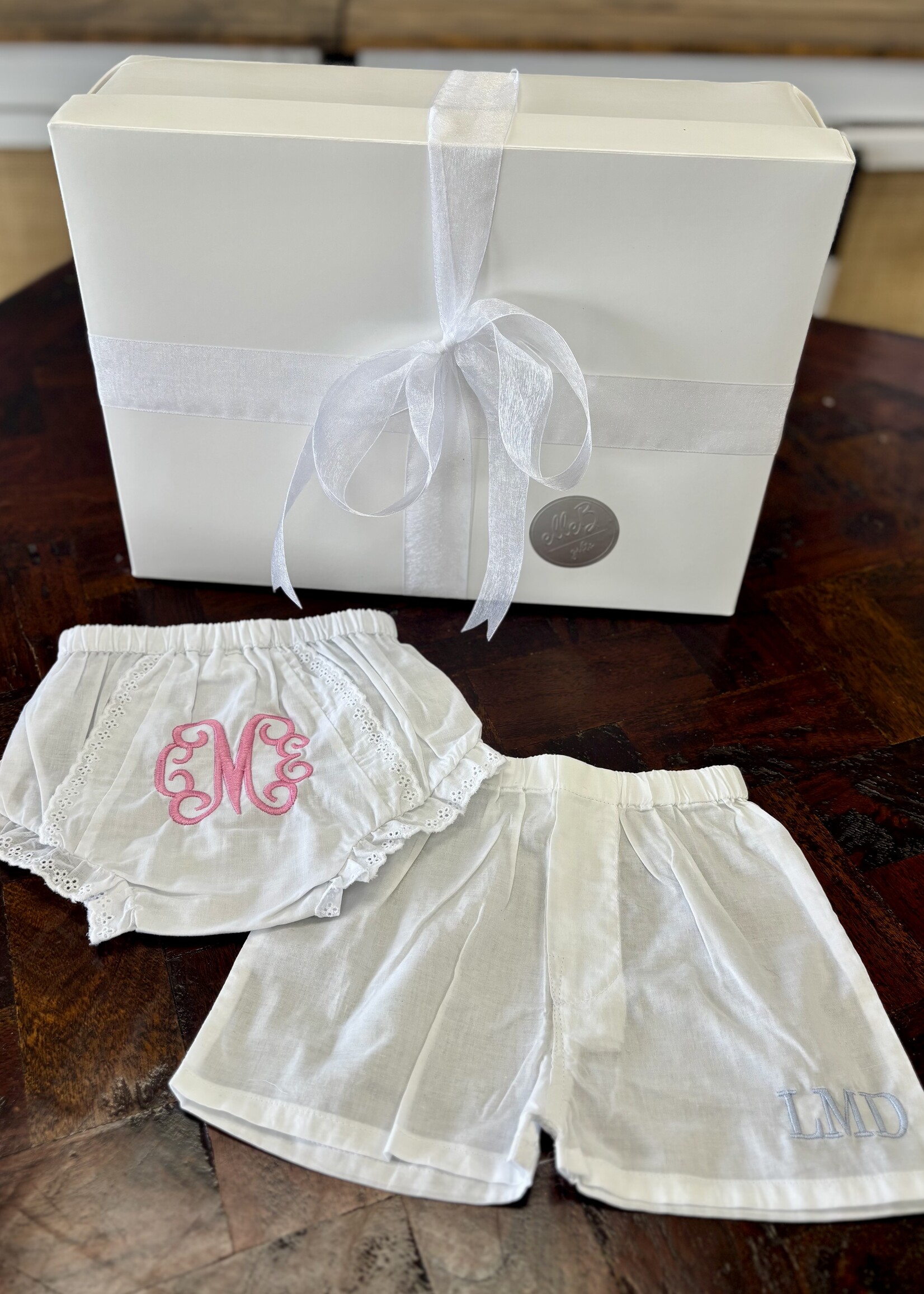 elleB Monogrammed Bloomers & Boxers