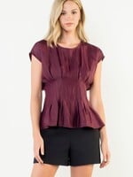 Cap Sleeve Top Raisin