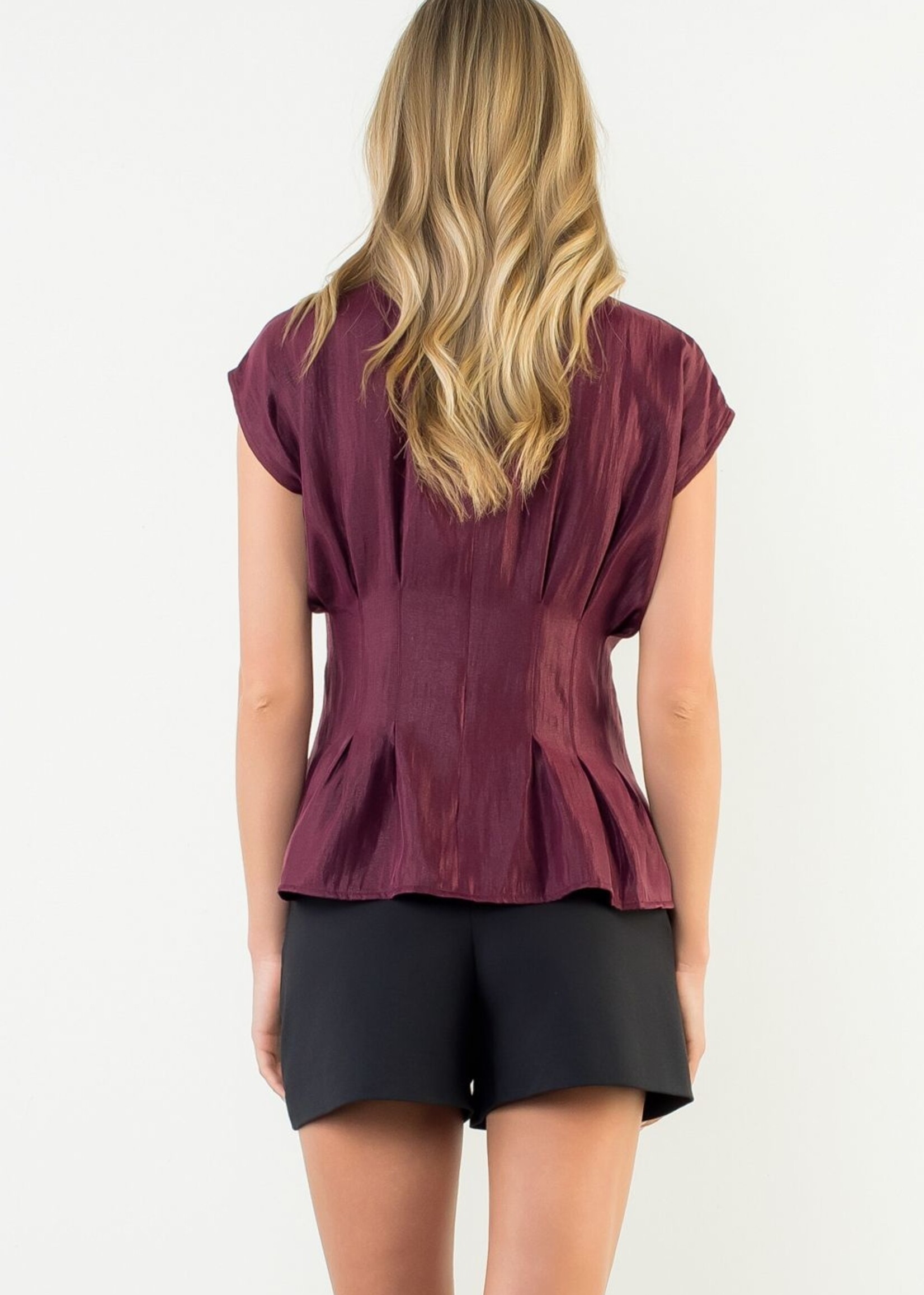 Cap Sleeve Top Raisin