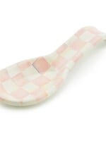 Mackenzie-Childs Rosy Check Enamel Spoon Rest