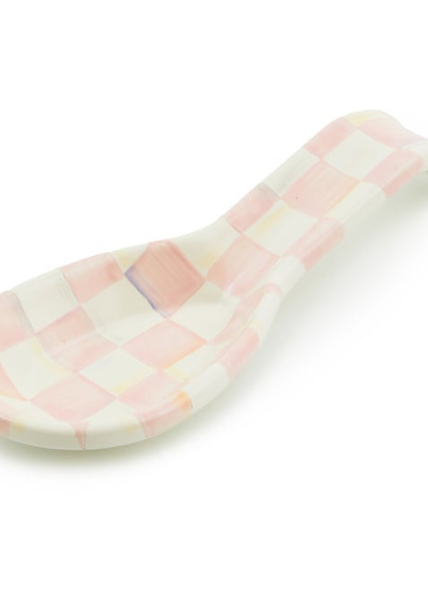 Mackenzie-Childs Rosy Check Enamel Spoon Rest