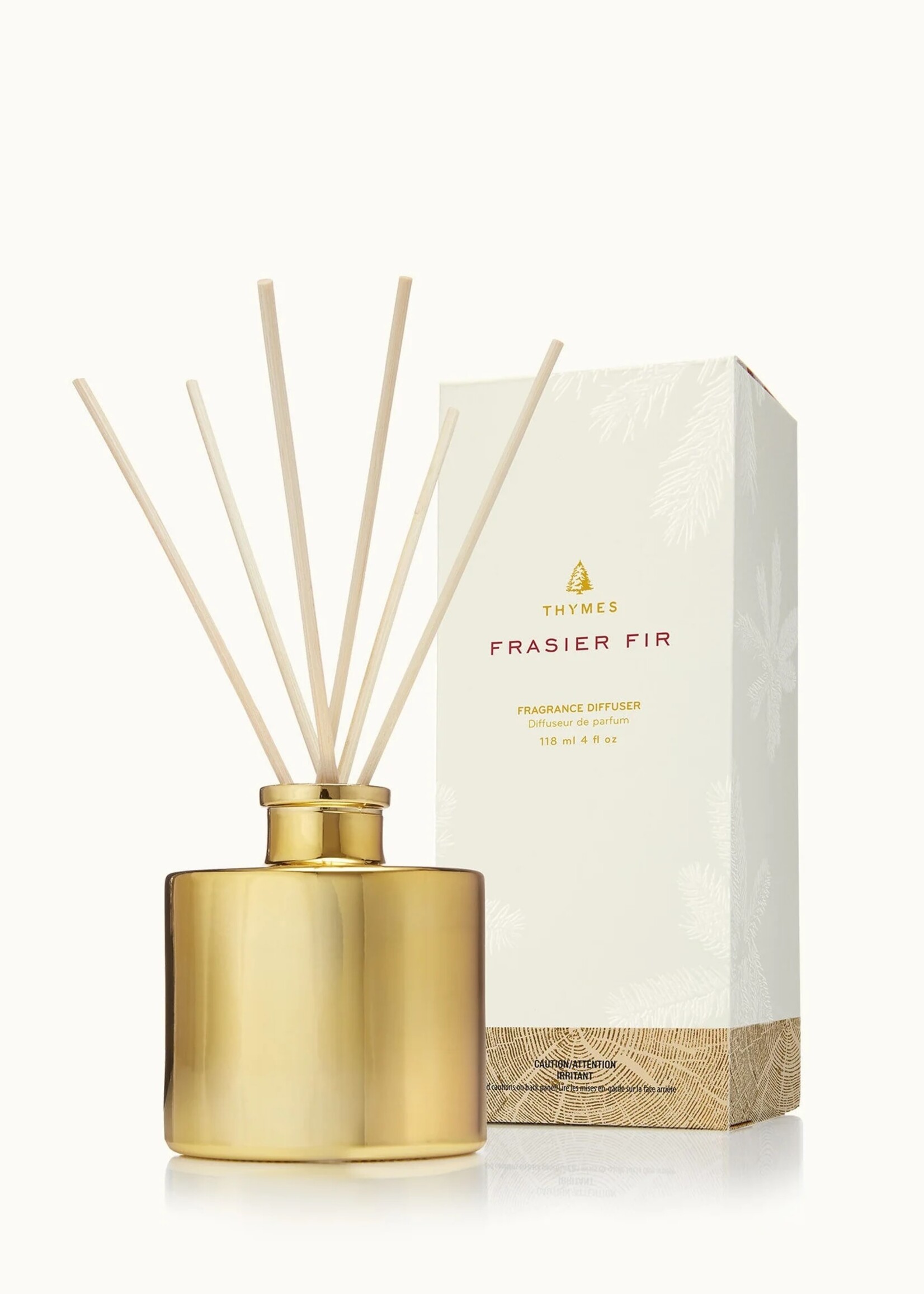 Thymes Frasier Fir Petite Gold Reed Diffuser