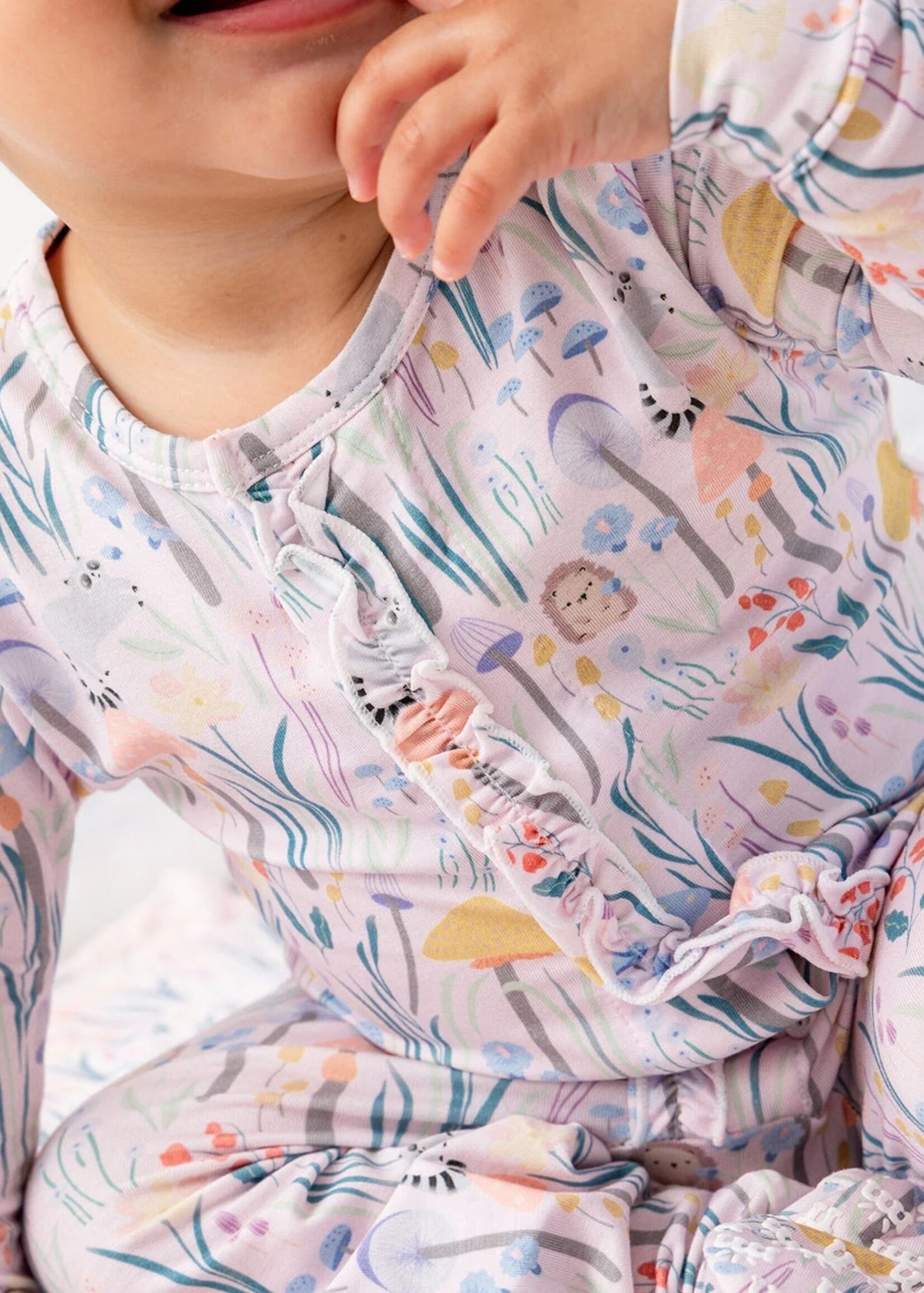 magnetic me Shroom and Bloom Modal Footie w/Ruffle