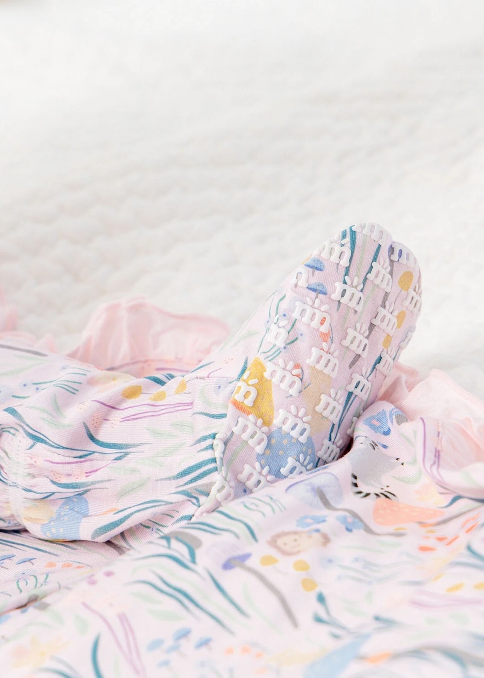 magnetic me Shroom and Bloom Modal Footie w/Ruffle