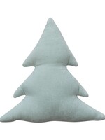 Creative Co-op Velvet Tree Shaped Pillow, Mint