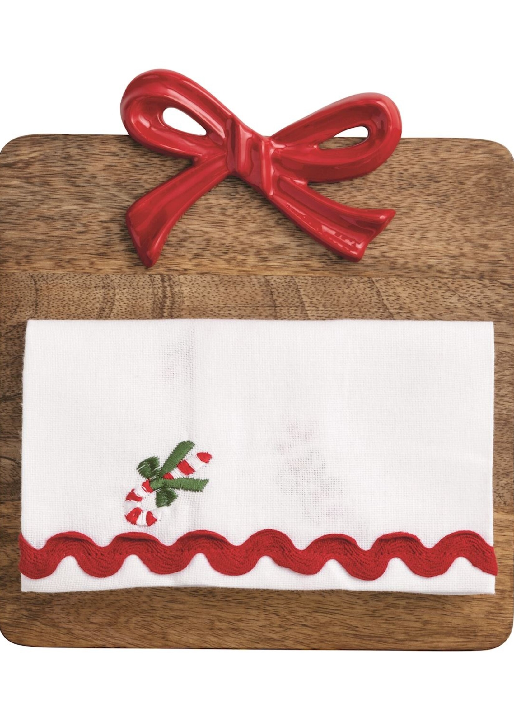 Mudpie Red Bow Board & Towel Set