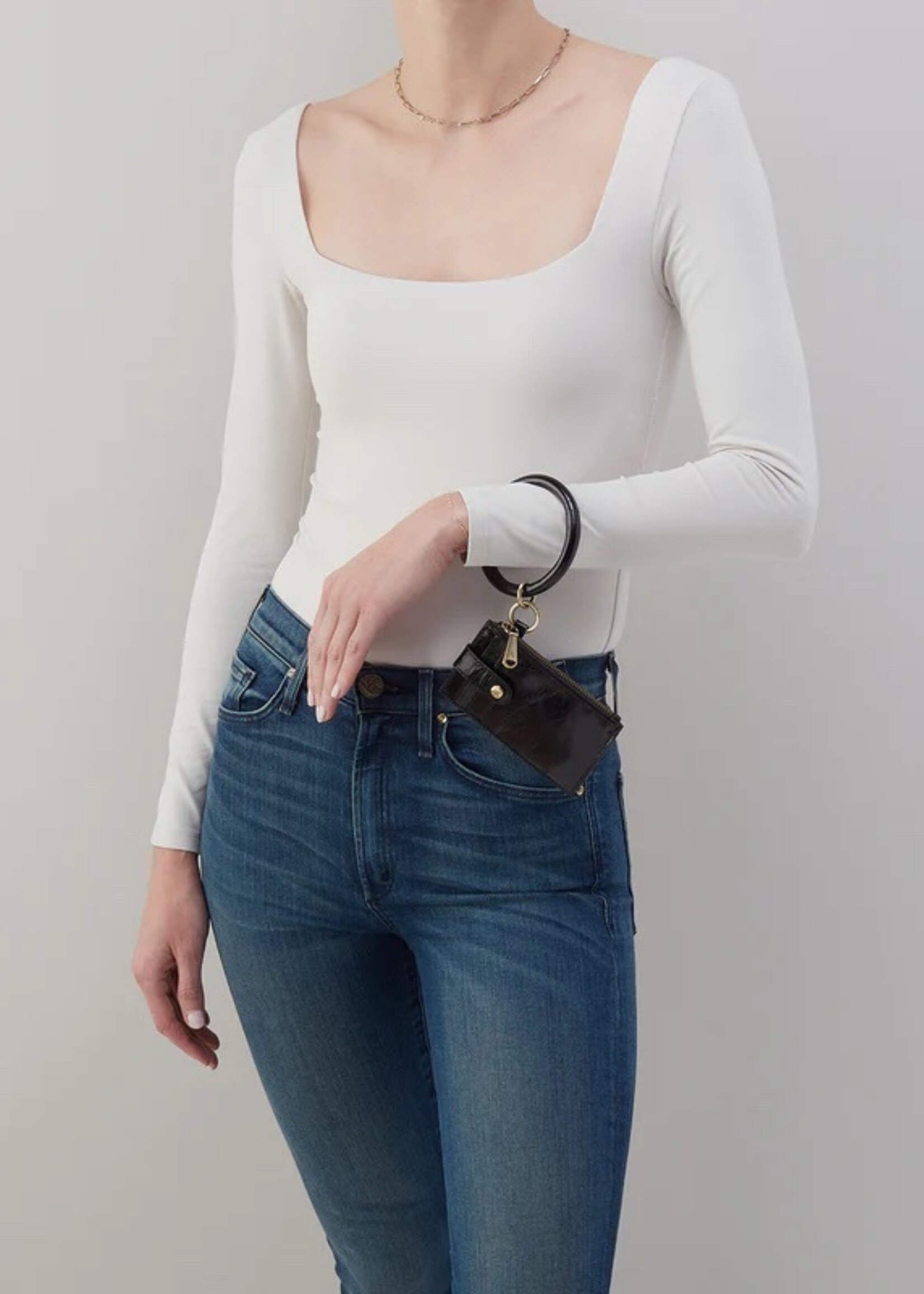 Ring Credit Card Wristlet Black