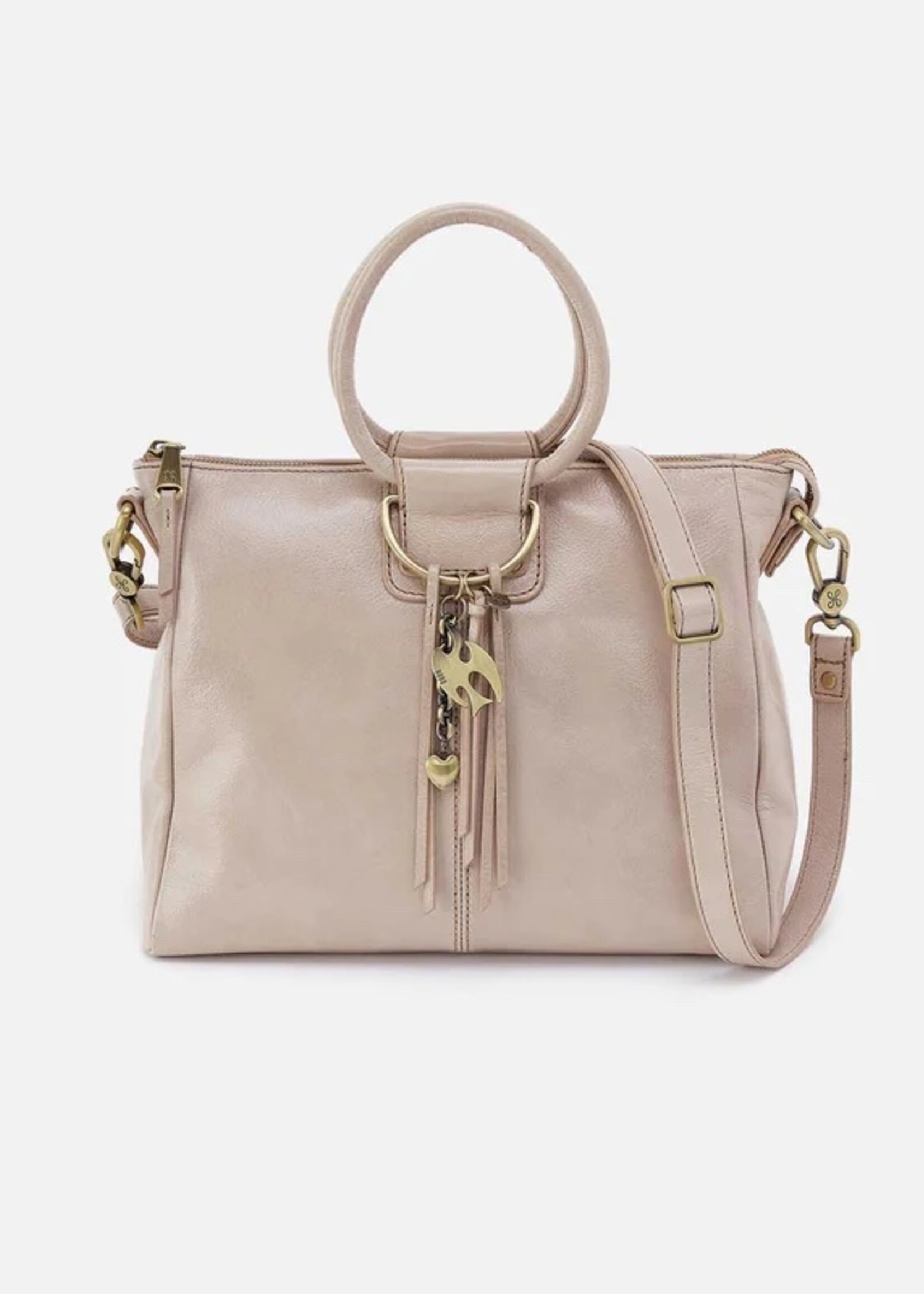 hobo Sheila Medium Satchel Stone Gloss