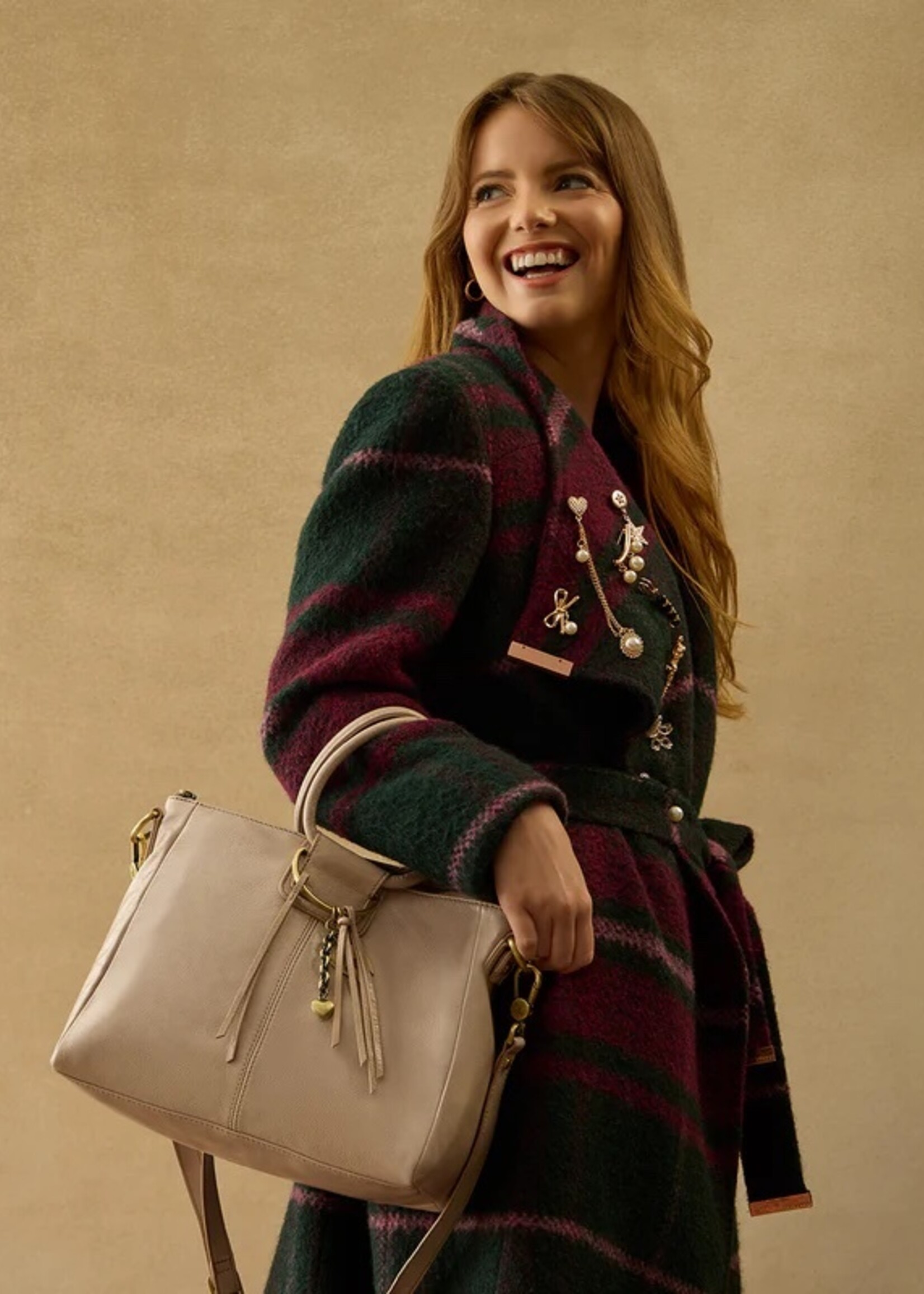 hobo Sheila Medium Satchel Stone Gloss