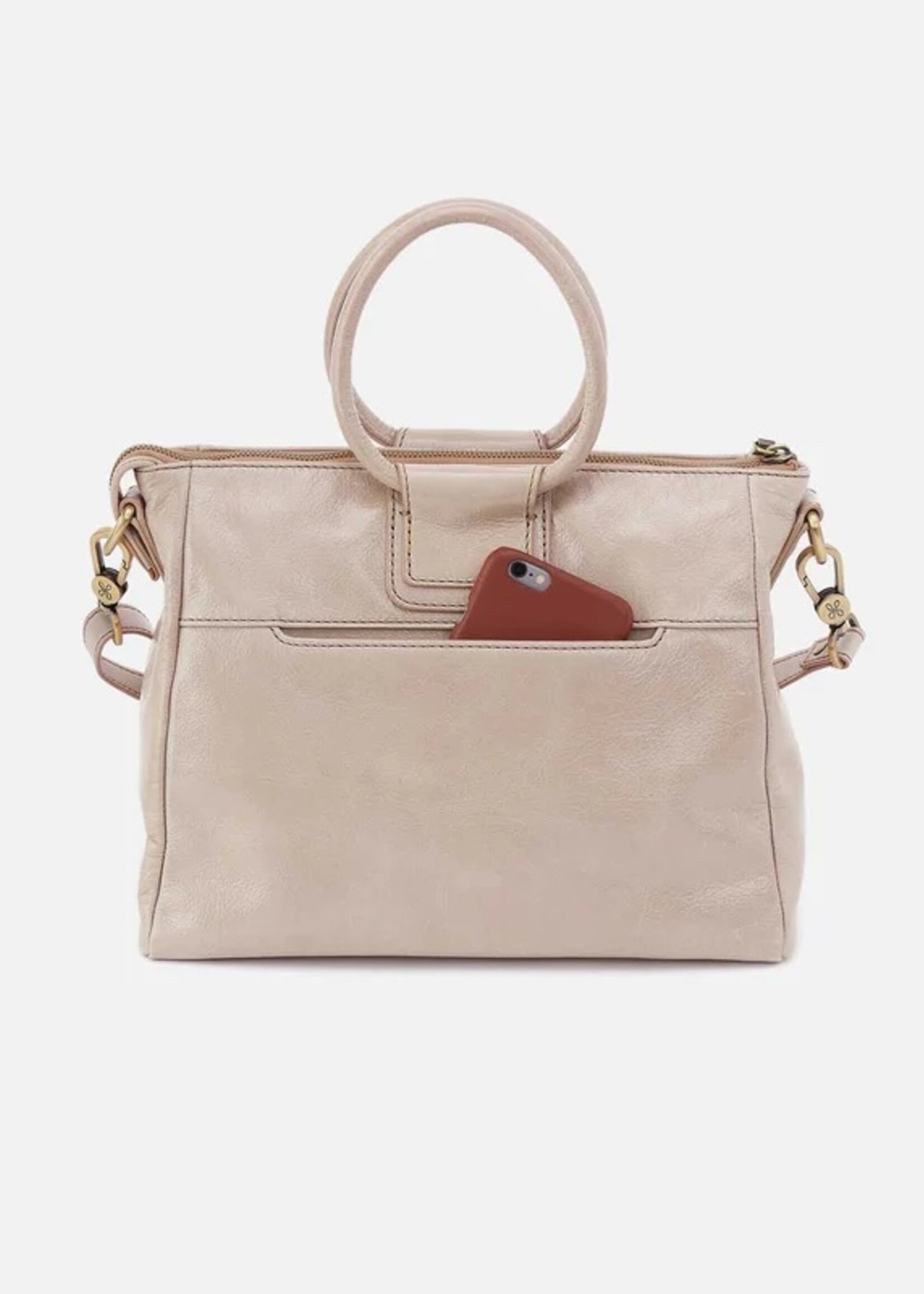 hobo Sheila Medium Satchel Stone Gloss