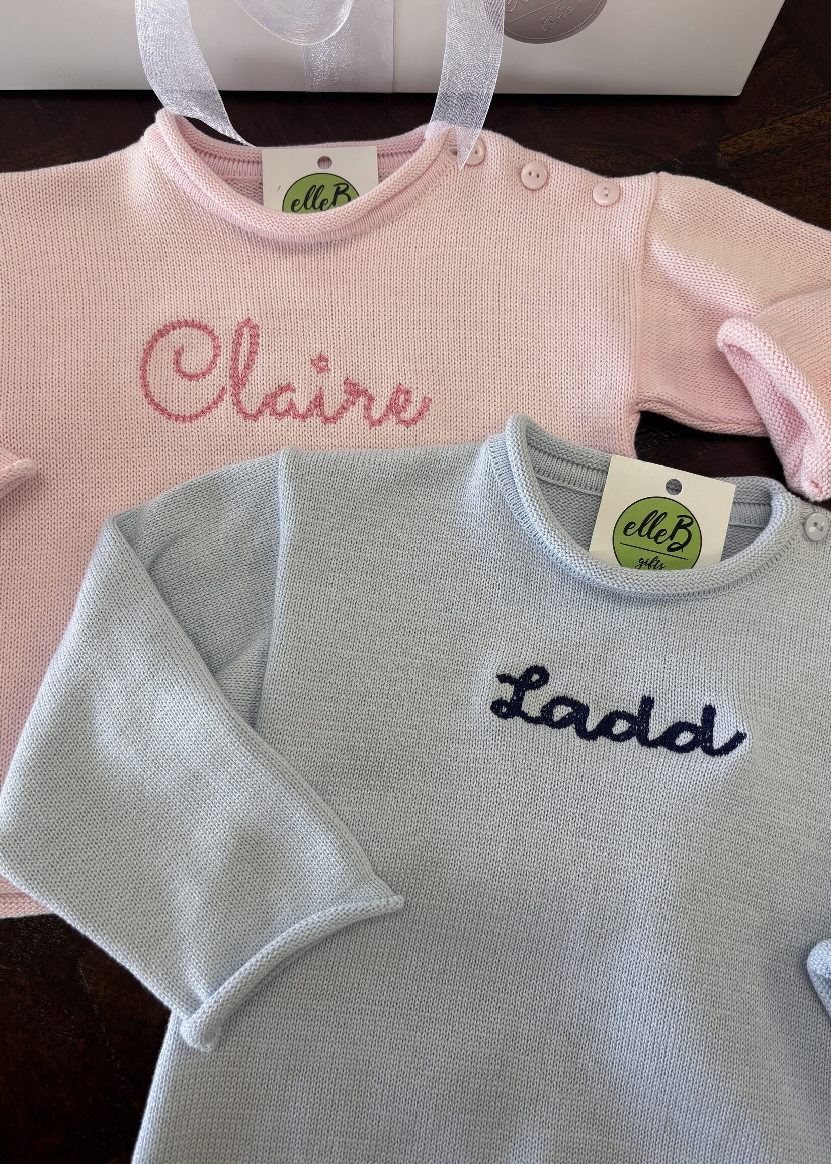 fingerprints Monogrammed Roll Neck Sweater