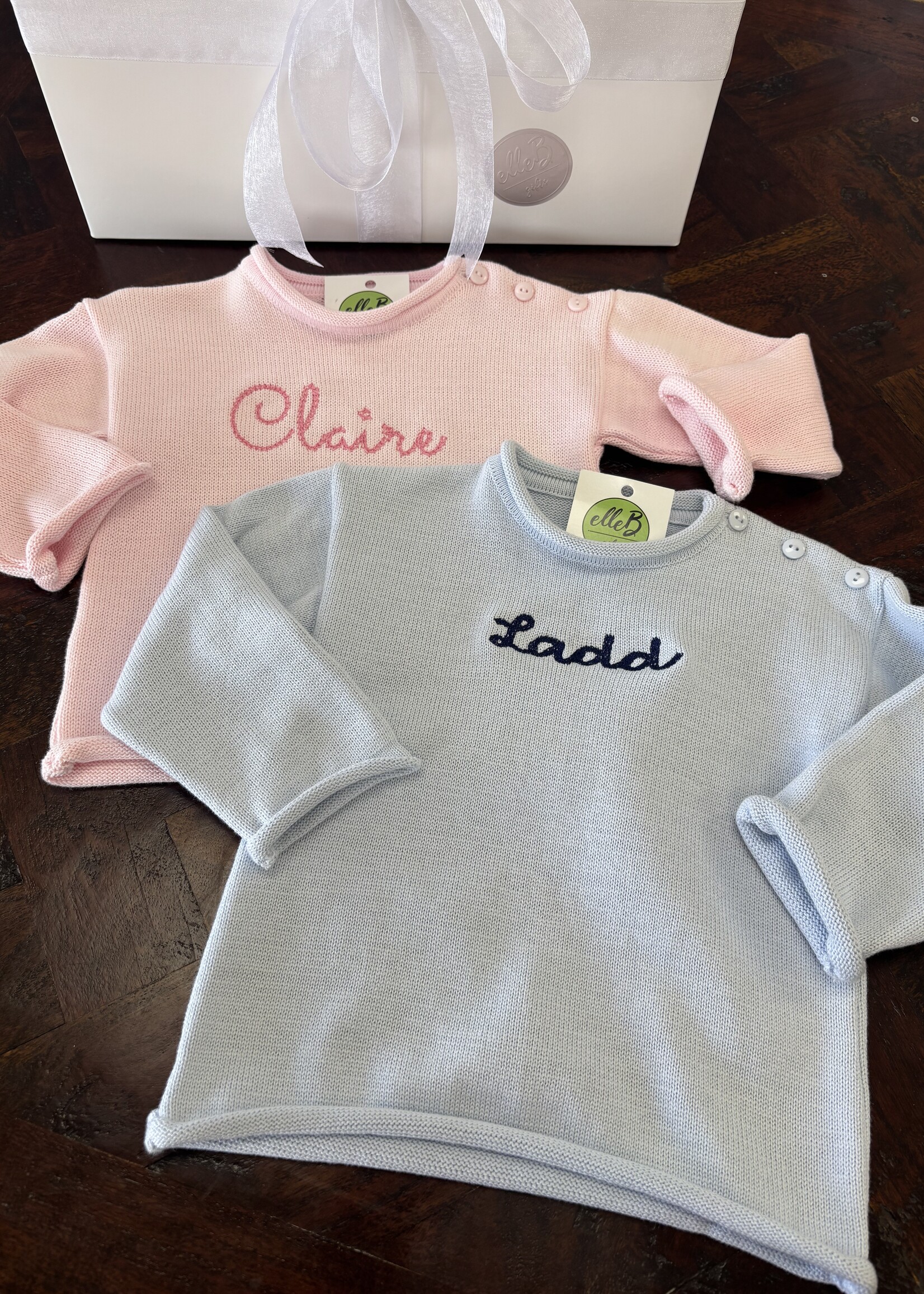 fingerprints Monogrammed Roll Neck Sweater