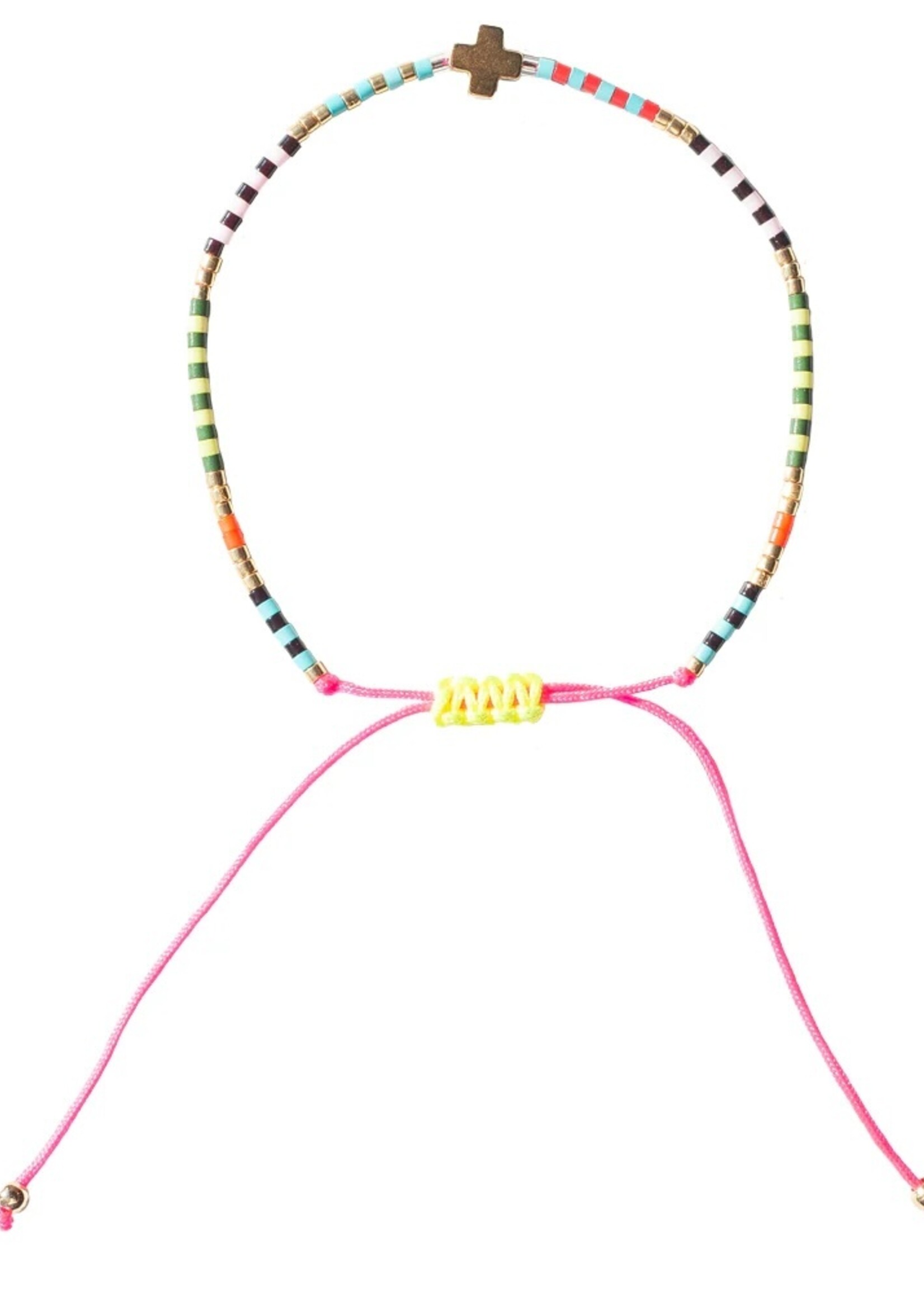 Lenny & Eva Faith Over Fear Cross Cord Bracelet