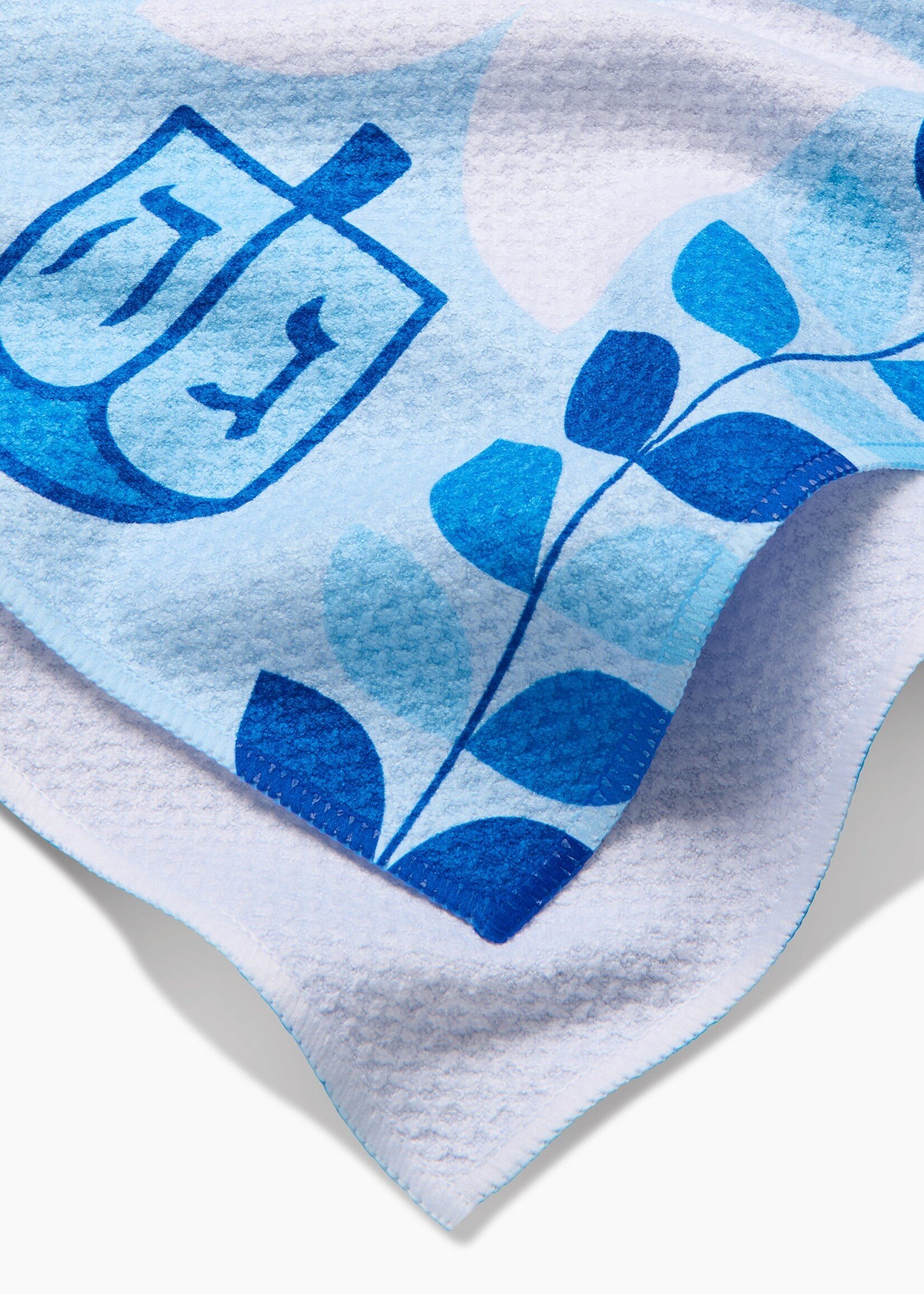 geometry Blue Traditions Tea Towel