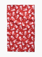 geometry Smiley Frosty Tea Towel