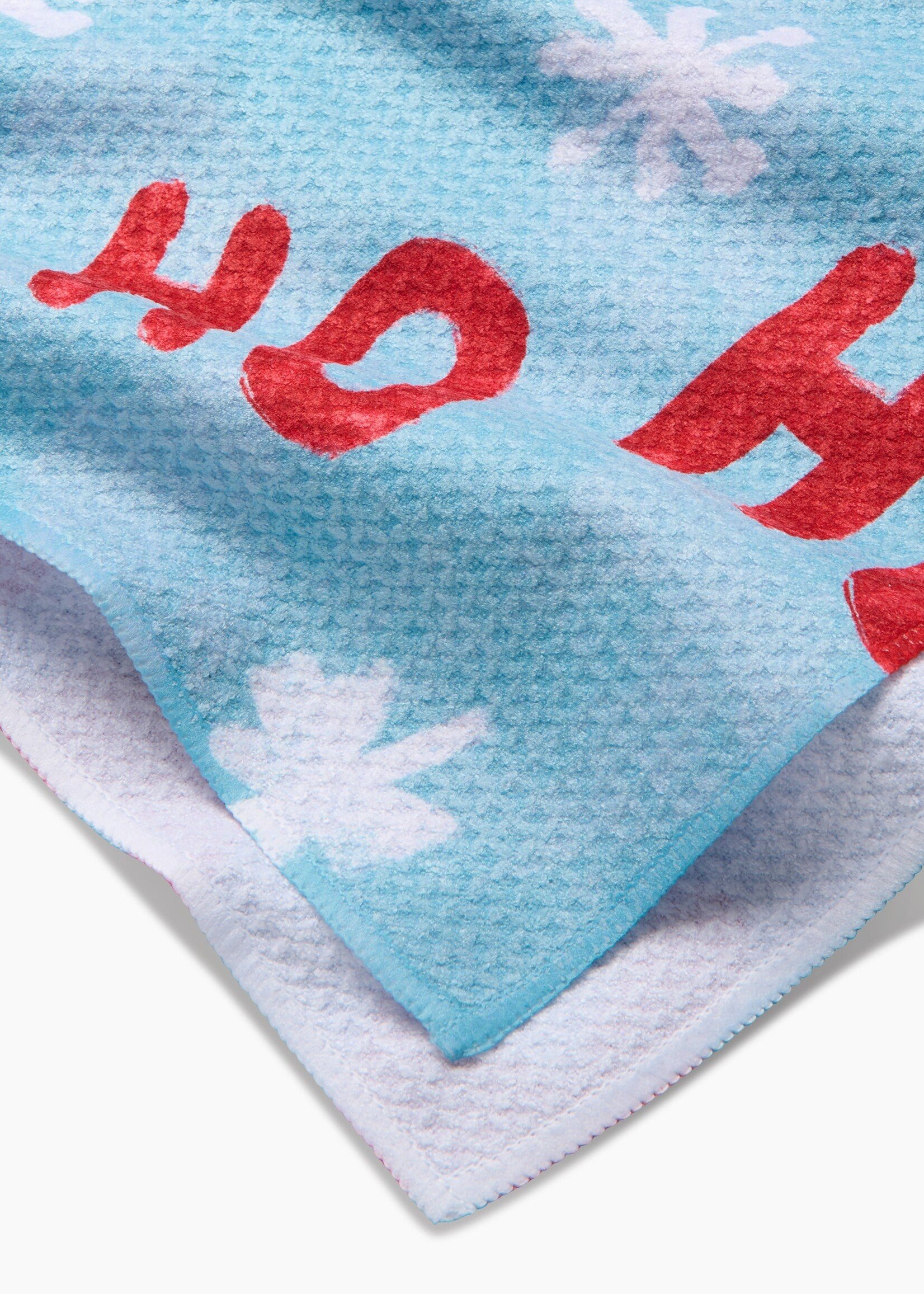 geometry Merry Santa Claus Tea Towel