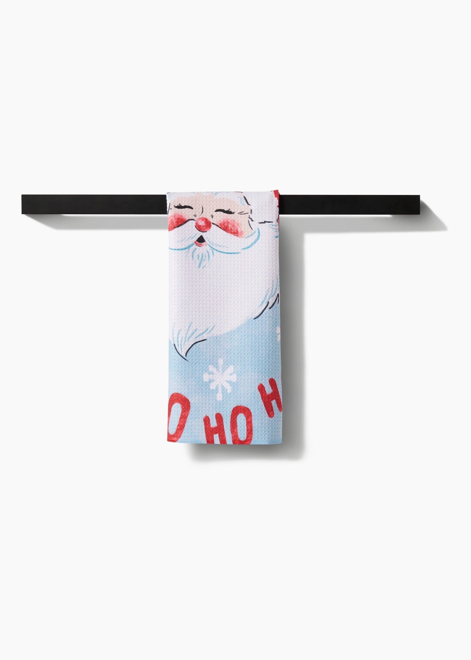 geometry Merry Santa Claus Tea Towel