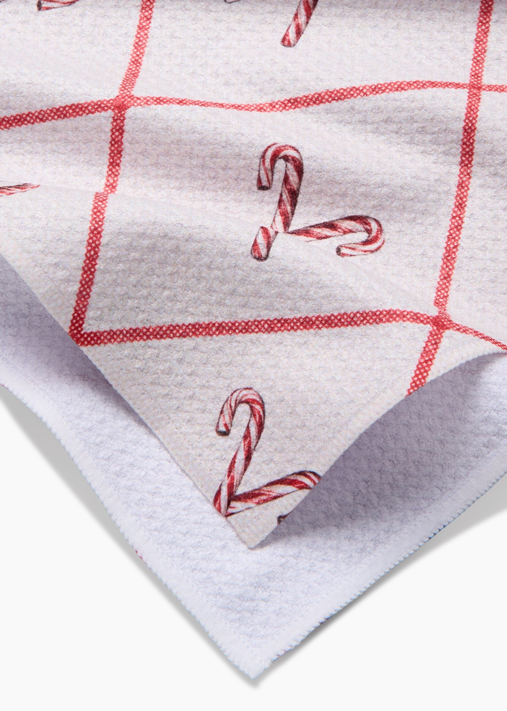 geometry Festive Candy Canes Tea Towel