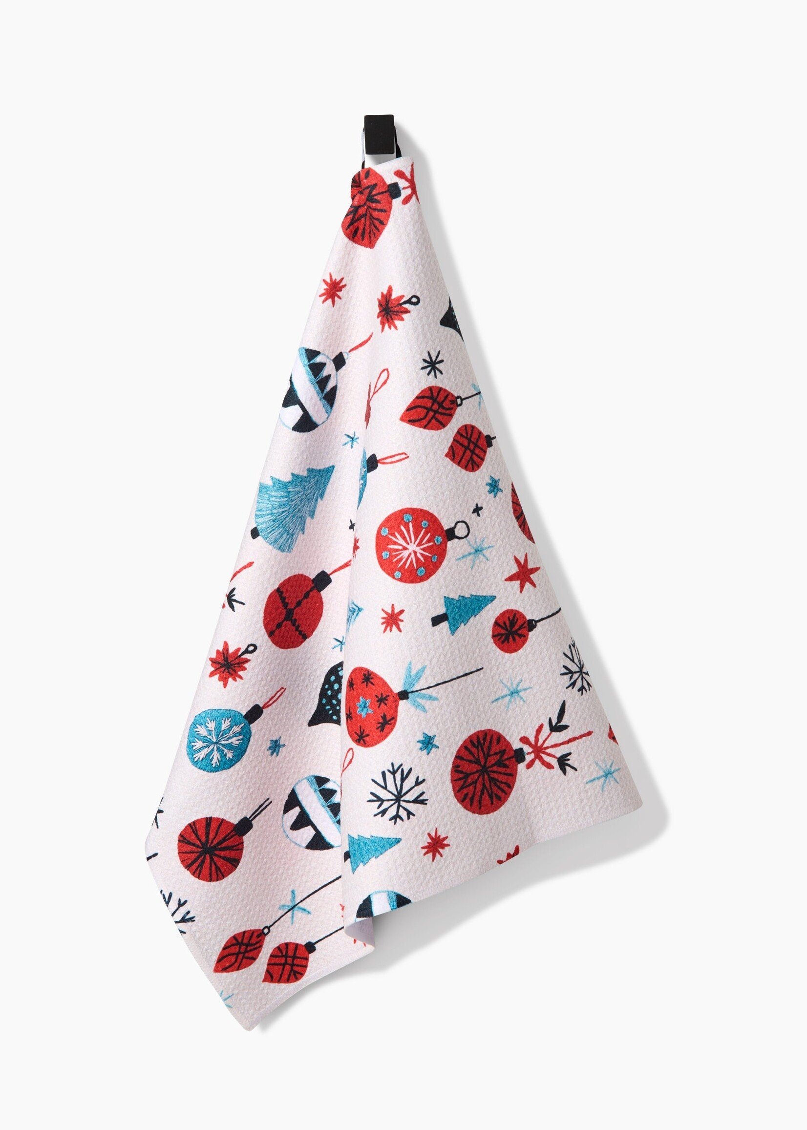 geometry Embroidered Ornaments Tea Towel