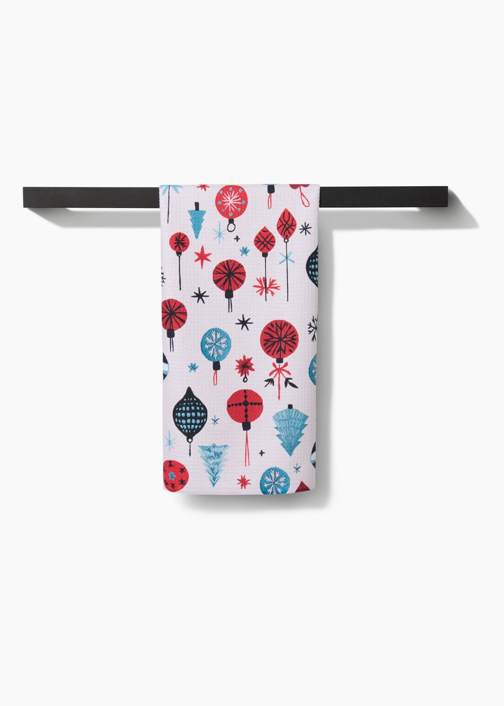 geometry Embroidered Ornaments Tea Towel