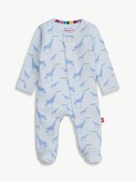 magnetic me Blue Jolie Giraffe Organic Cotton Footie
