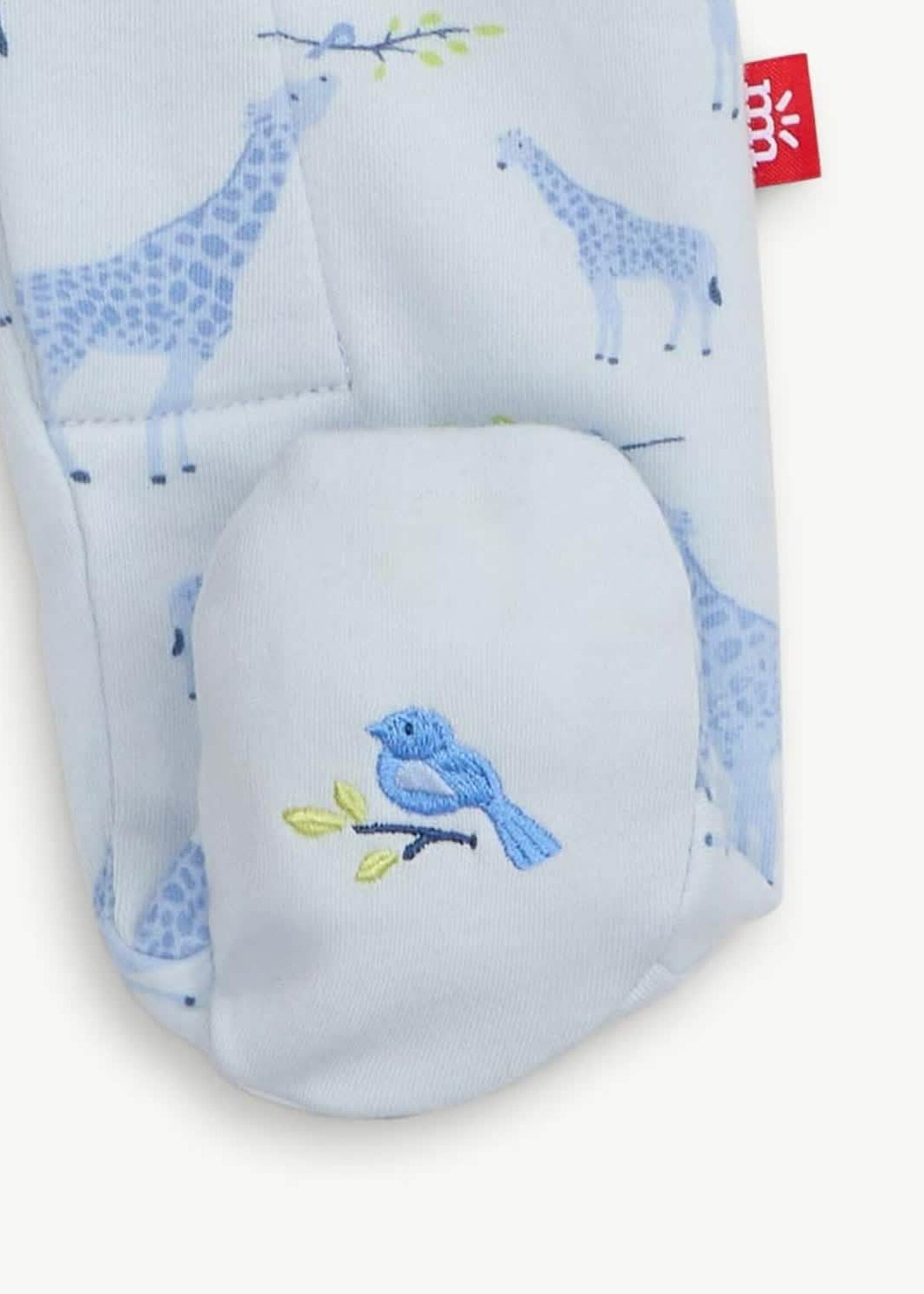 magnetic me Blue Jolie Giraffe Organic Cotton Footie
