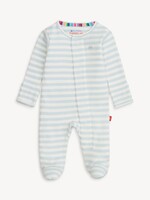 magnetic me Blue Stripe Organic Cotton Footie