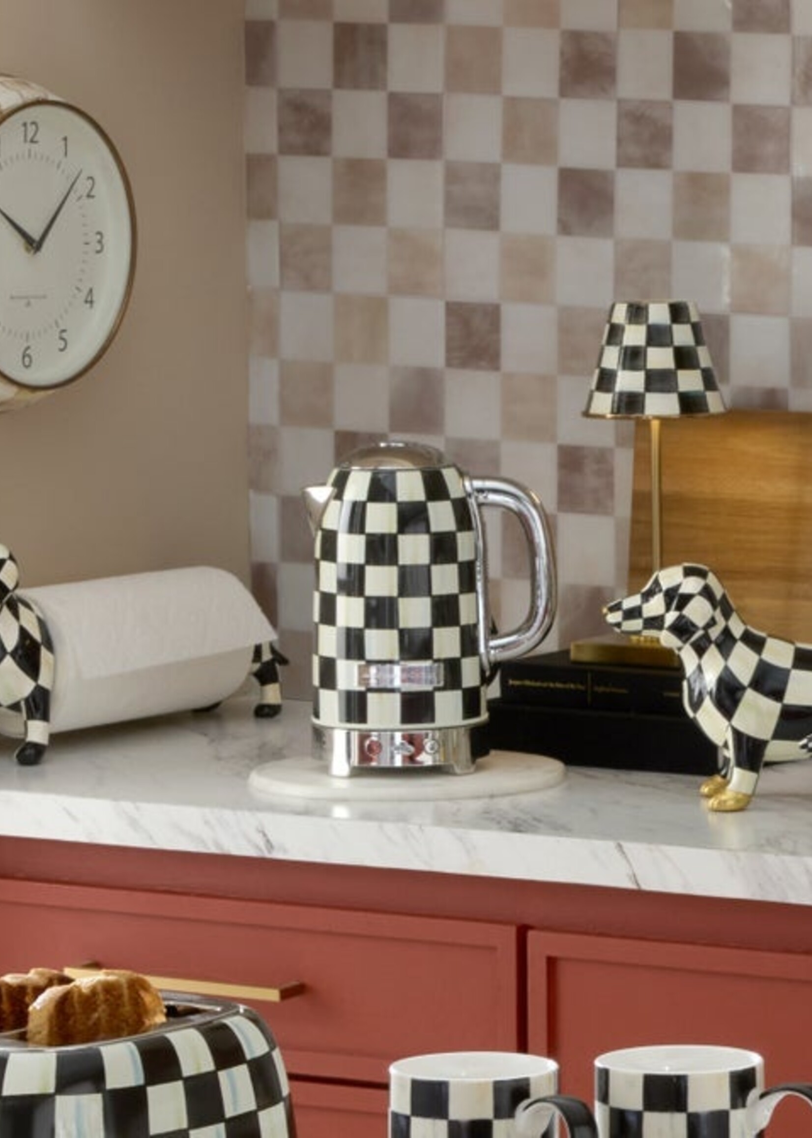 Mackenzie-Childs Courtly Check Electric Kettle