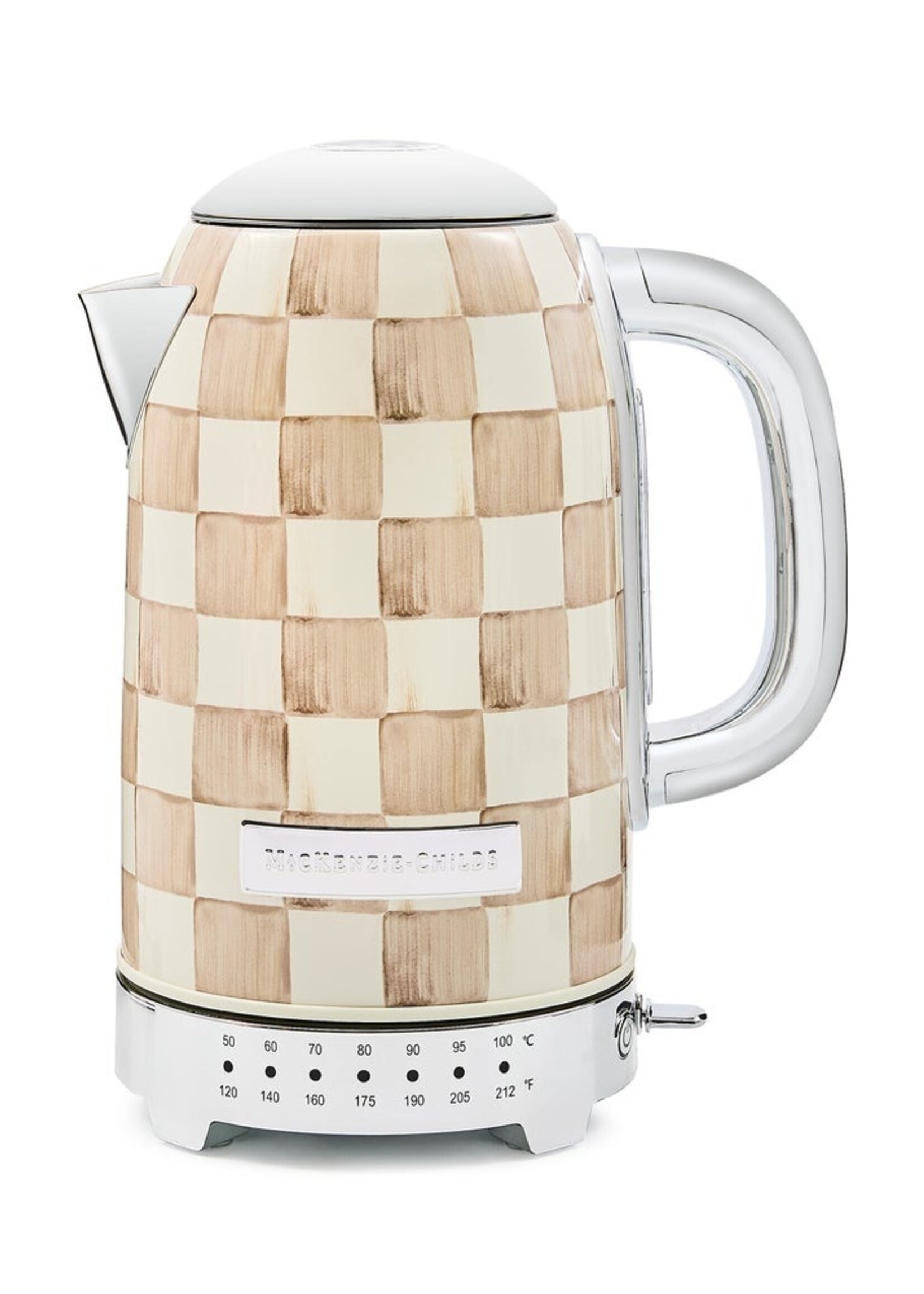 Mackenzie-Childs Mocha Check Electric Kettle