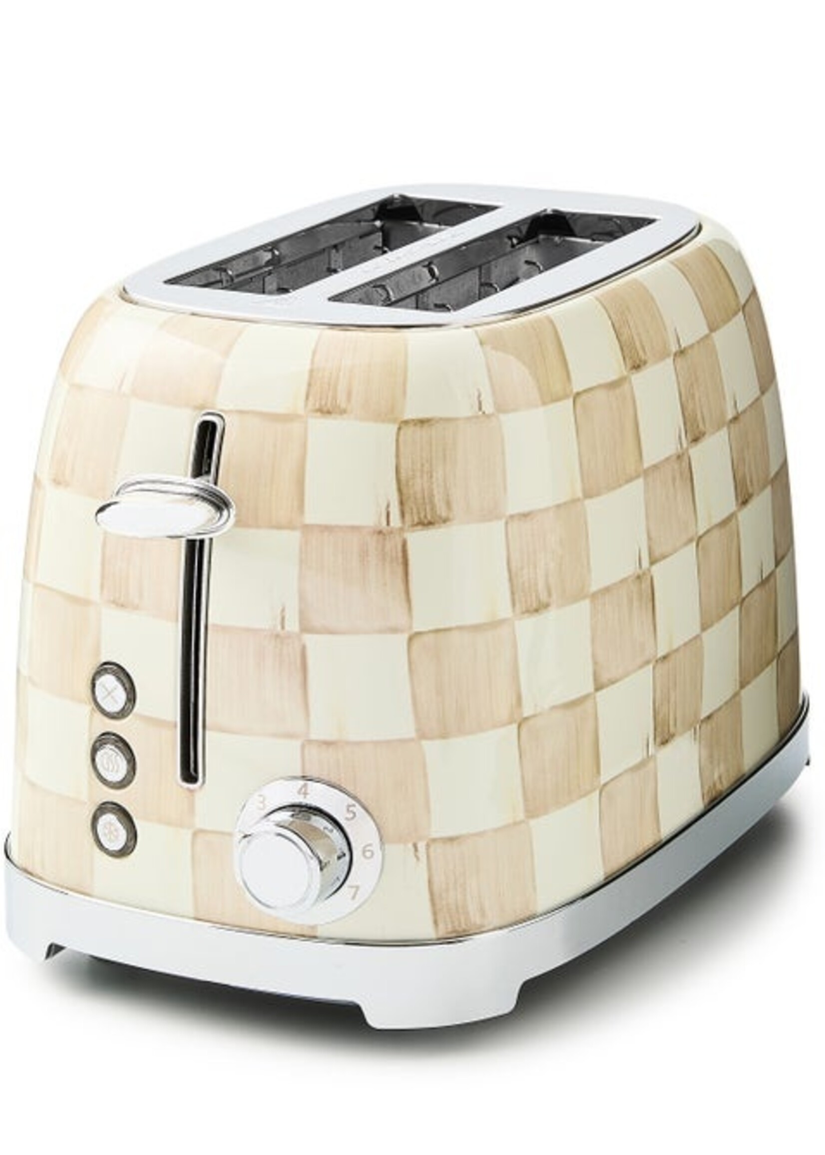 Mackenzie-Childs Mocha Check 2 Slice Toaster