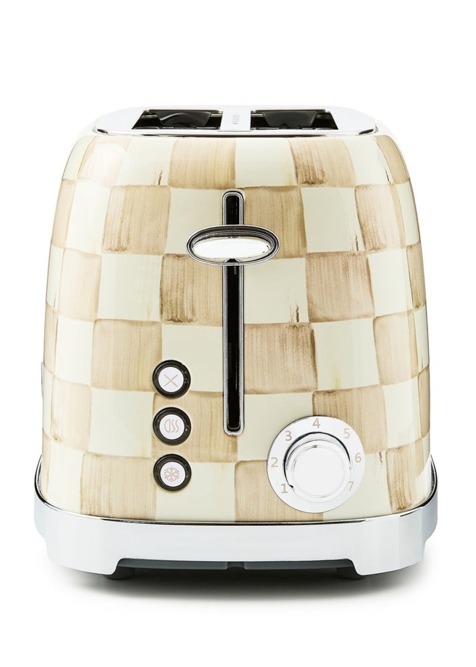 Mackenzie-Childs Mocha Check 2 Slice Toaster