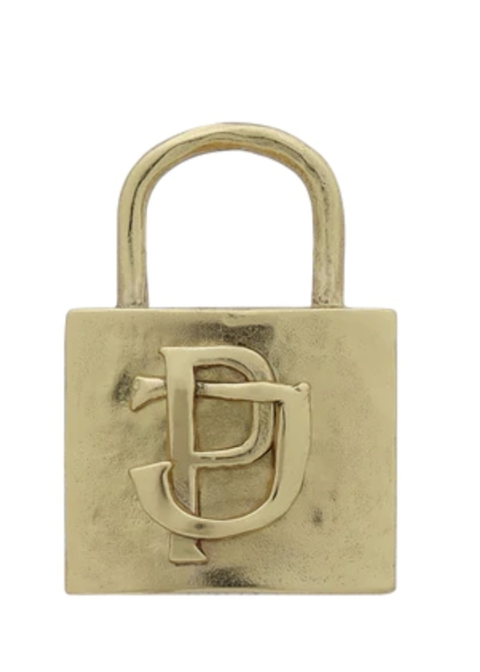 waxing poetic Personalized 2 Initial Lock Charm